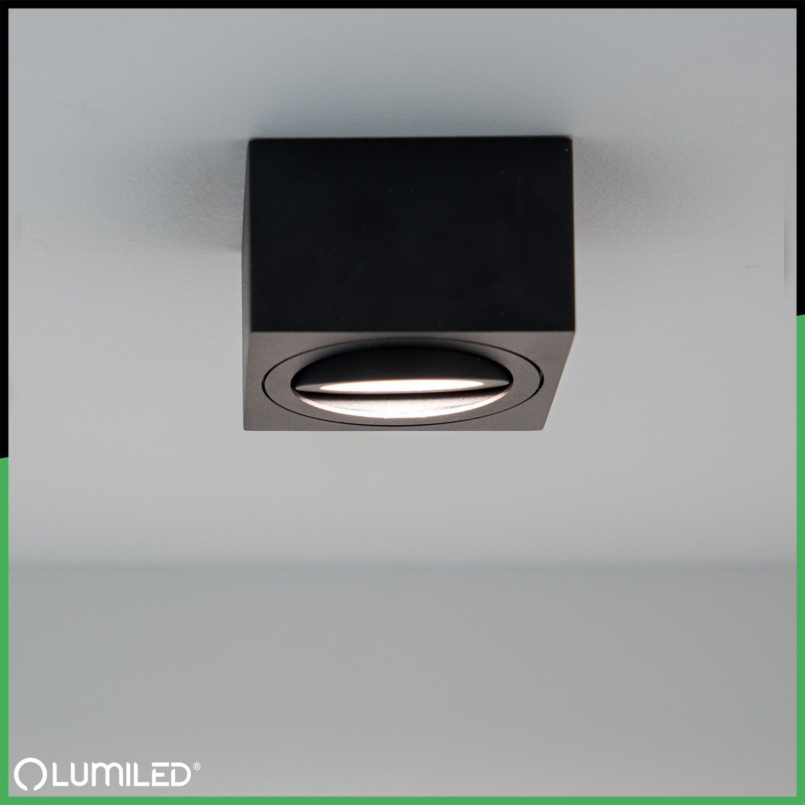 Oprawa Natynkowa HALOGENOWA Tuba Spot Ruchoma Kwadratowa Czarna 50mm + Wkład LED 5W 3000K AMAT-S LUMILED - pierwsza cecha produktu