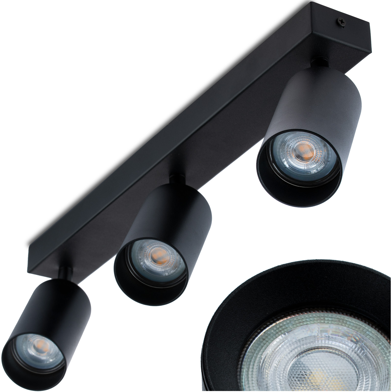 Lampa Sufitowa Plafon SPOT TUBA Reflektor Oprawa Halogenowa Skośna 3x GU10 TABULA LUMILED - główne zdjęcie produktu