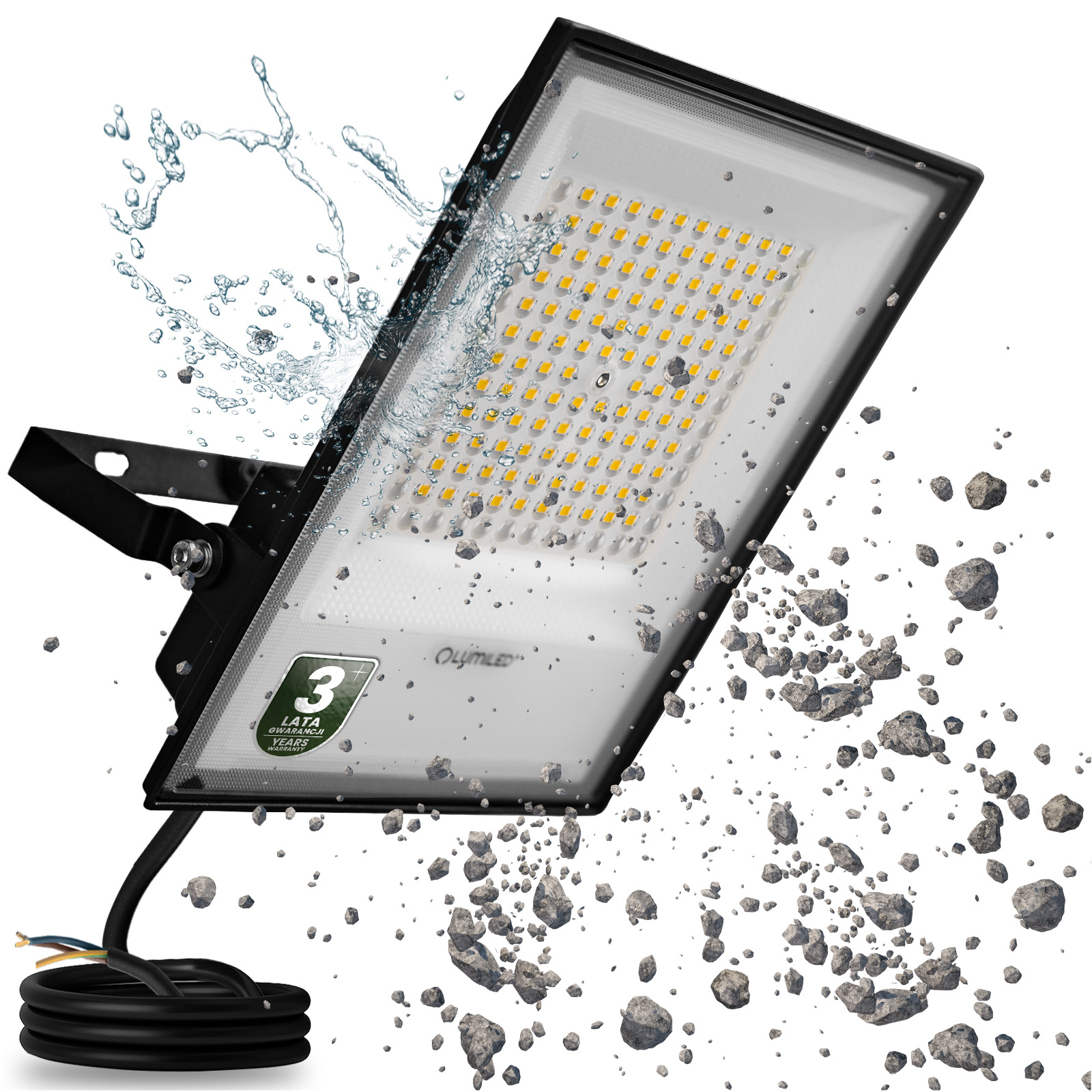 Naświetlacz LED Zewnętrzny BRIGHT 100W 11000lm 4000K Wodoodporny IP65 LUMILED - główne zdjęcie produktu