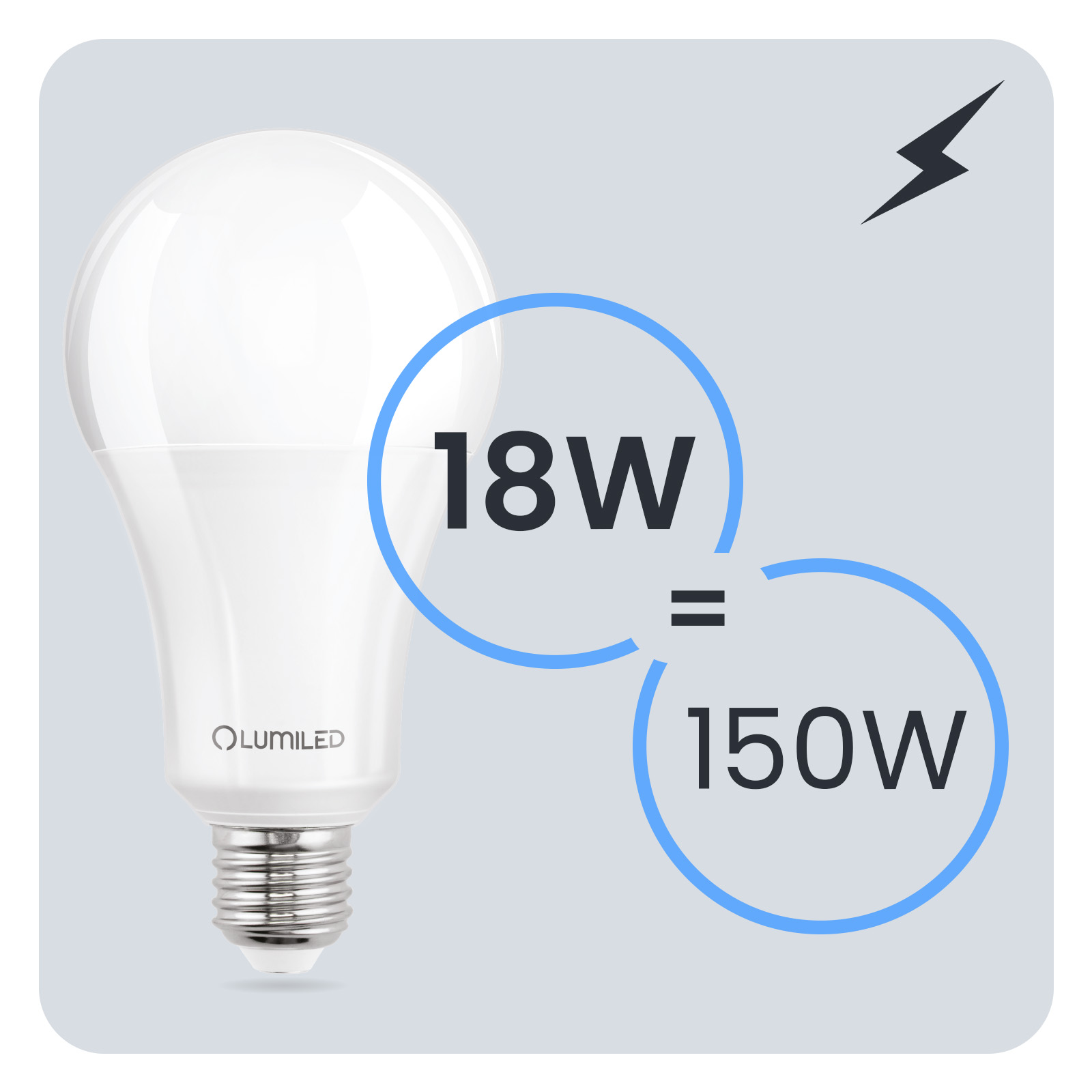 6x Żarówka LED E27 A70 18W = 150W 2430lm 4000K Neutralna 260° LUMILED - trzecia cecha produktu