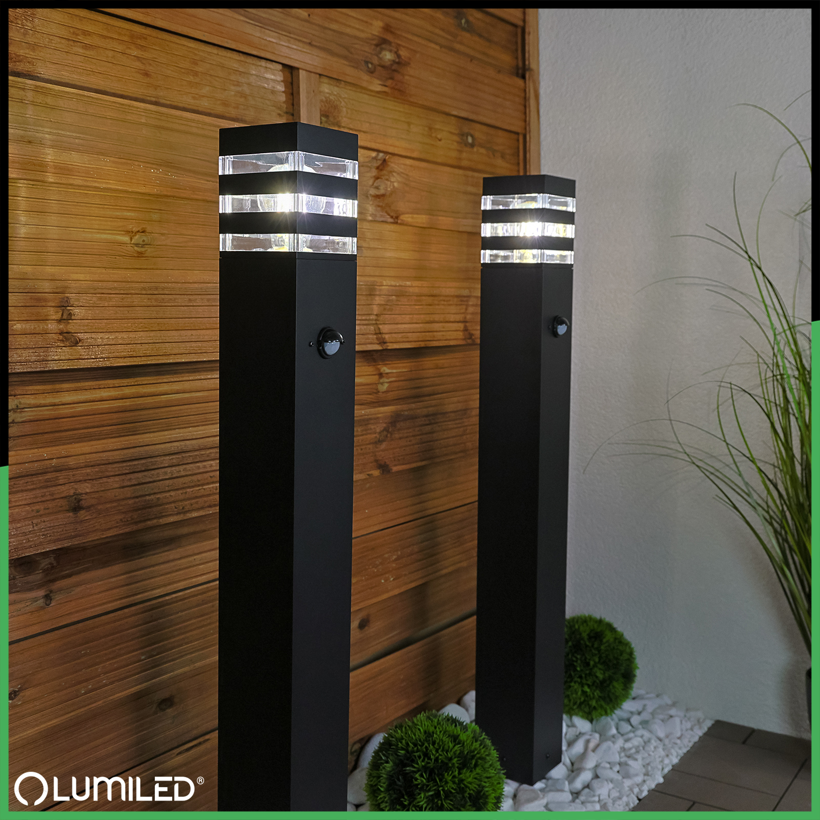 Lampa Ogrodowa Słupek Zewnętrzny Stojący E27 LED Czujnik Ruchu TAXUS 2 80cm LUMILED - obszar zastosowań