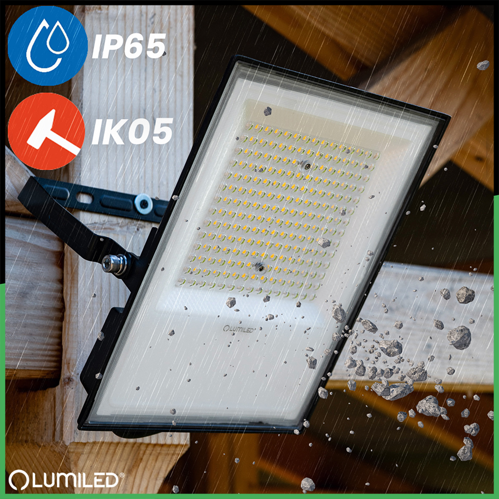 Naświetlacz LED Zewnętrzny BRIGHT Wodoodporny 150W 16500lm 4000K LUMILED - trzecia cecha produktu