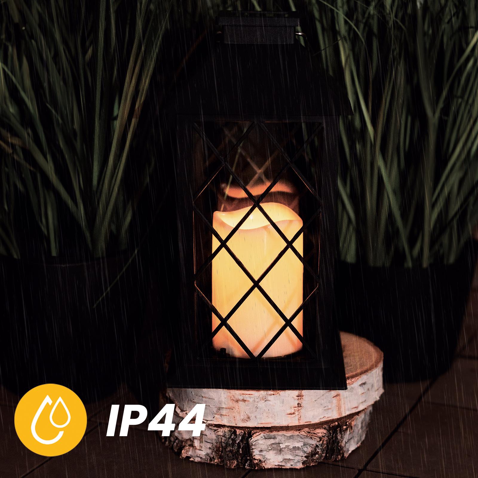 Lampa Solarna Ogrodowa LED Stojąca Latarnia LIRIO 2 IP44 Wisząca Czarna Latarenka LUMILED - pierwsza cecha produktu