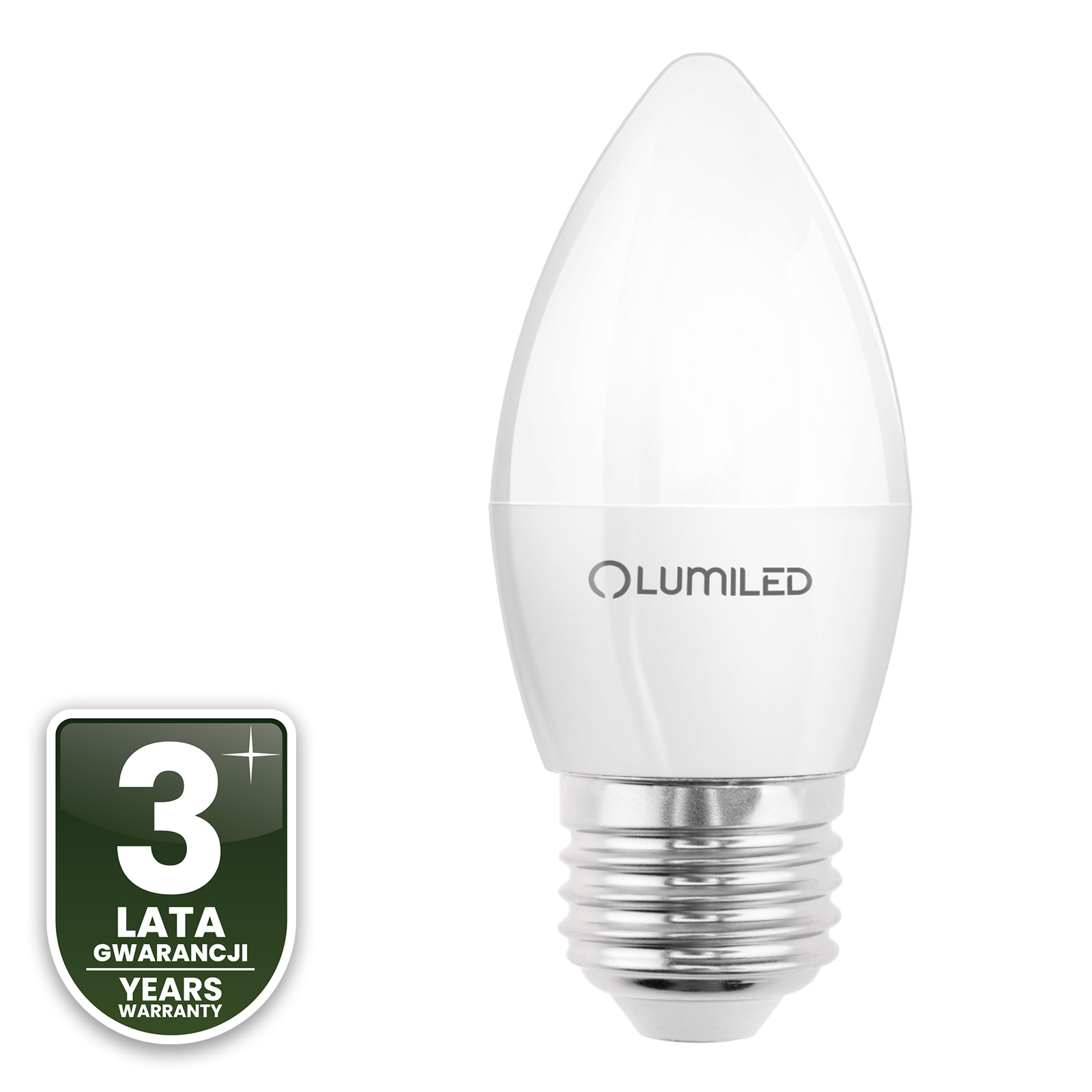 Żarówka LED E27 Świeczka B35 8W = 60W 880lm 3000K Ciepła 180° LUMILED - czwarta cecha produktu