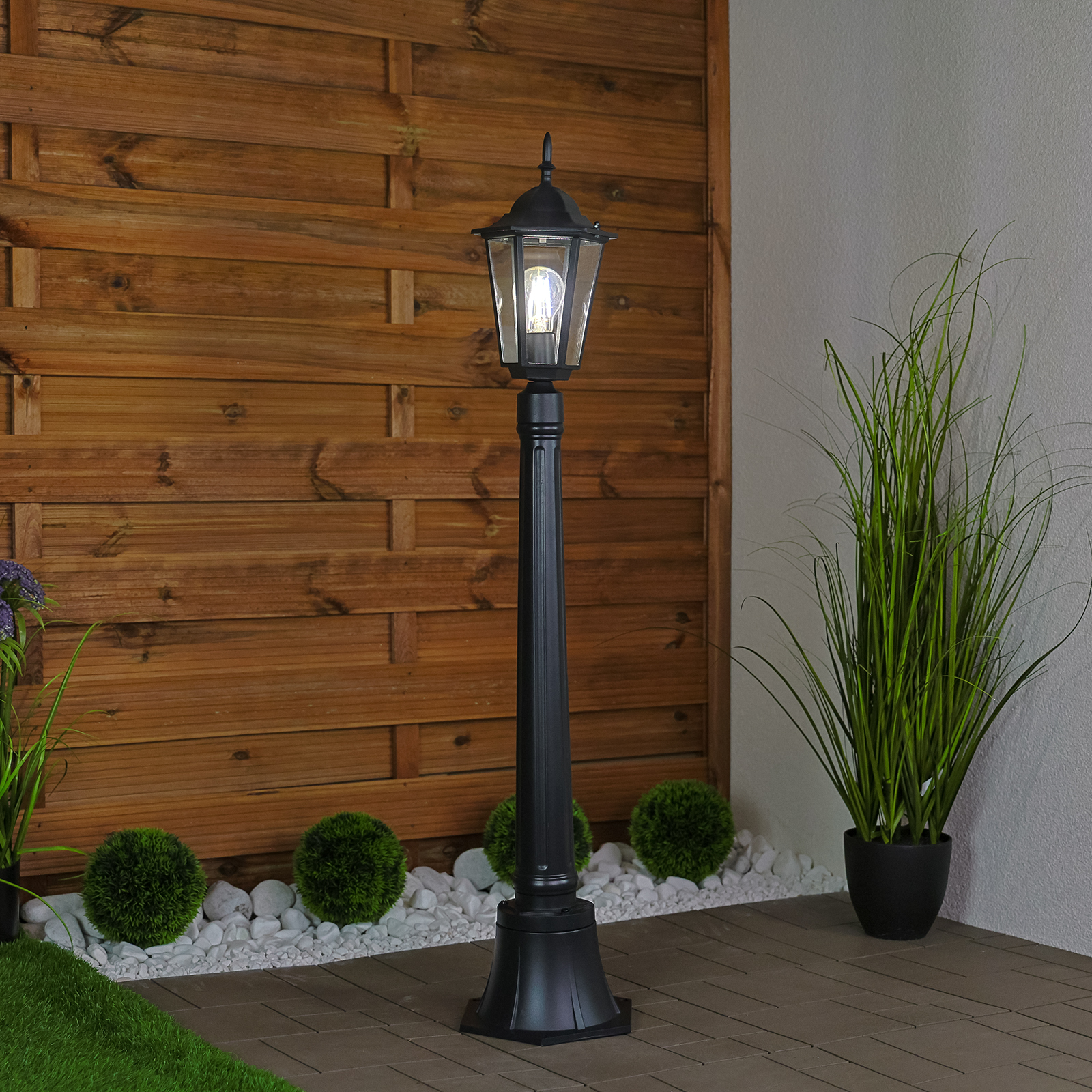 Lampa Ogrodowa Zewnętrzna E27 SŁUPEK LATARNIA 110cm Czarna BELLIS LUMILED - trzecia cecha produktu