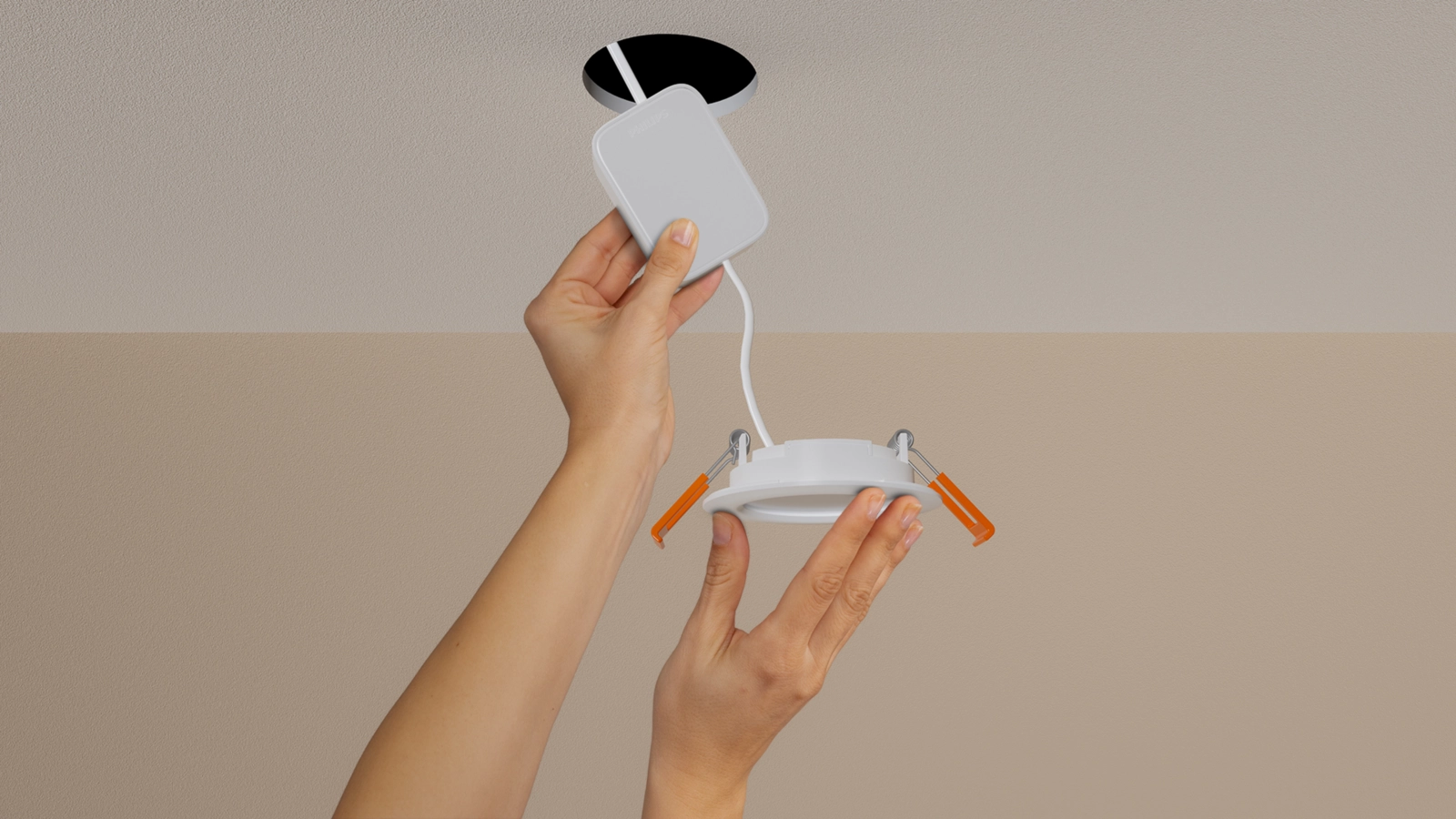 3x Panel LED Oprawa Podtynkowa Wpuszczana 8.3W 1000lm IP44 White and Color Ambiance RGB + TW Czarna Inteligentna SMART Zigbee Bluetooth Slim Downlights Philips HUE - czwarta cecha produktu