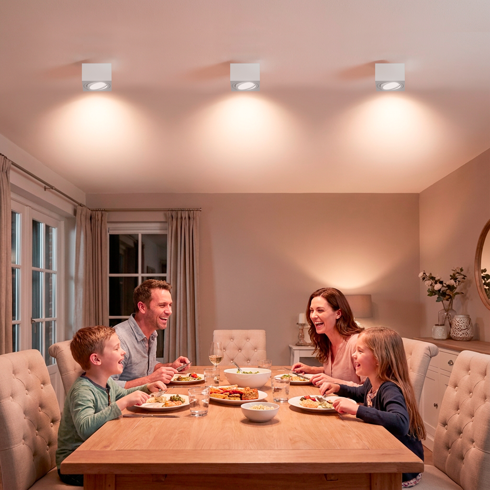 Oprawa Natynkowa HALOGENOWA Spot Tuba Ruchoma Kwadratowa Biała 50mm AMAT-S LUMILED - obszar zastosowań