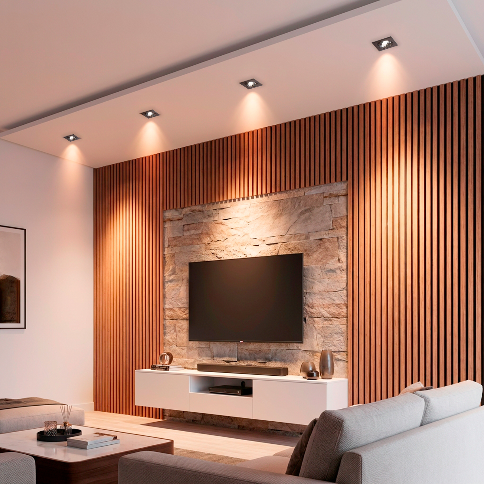 Oprawa HALOGENOWA Podtynkowa Ruchoma Kwadrat PICTOR Czarna Blacha MR16 GU10 - obszar zastosowań