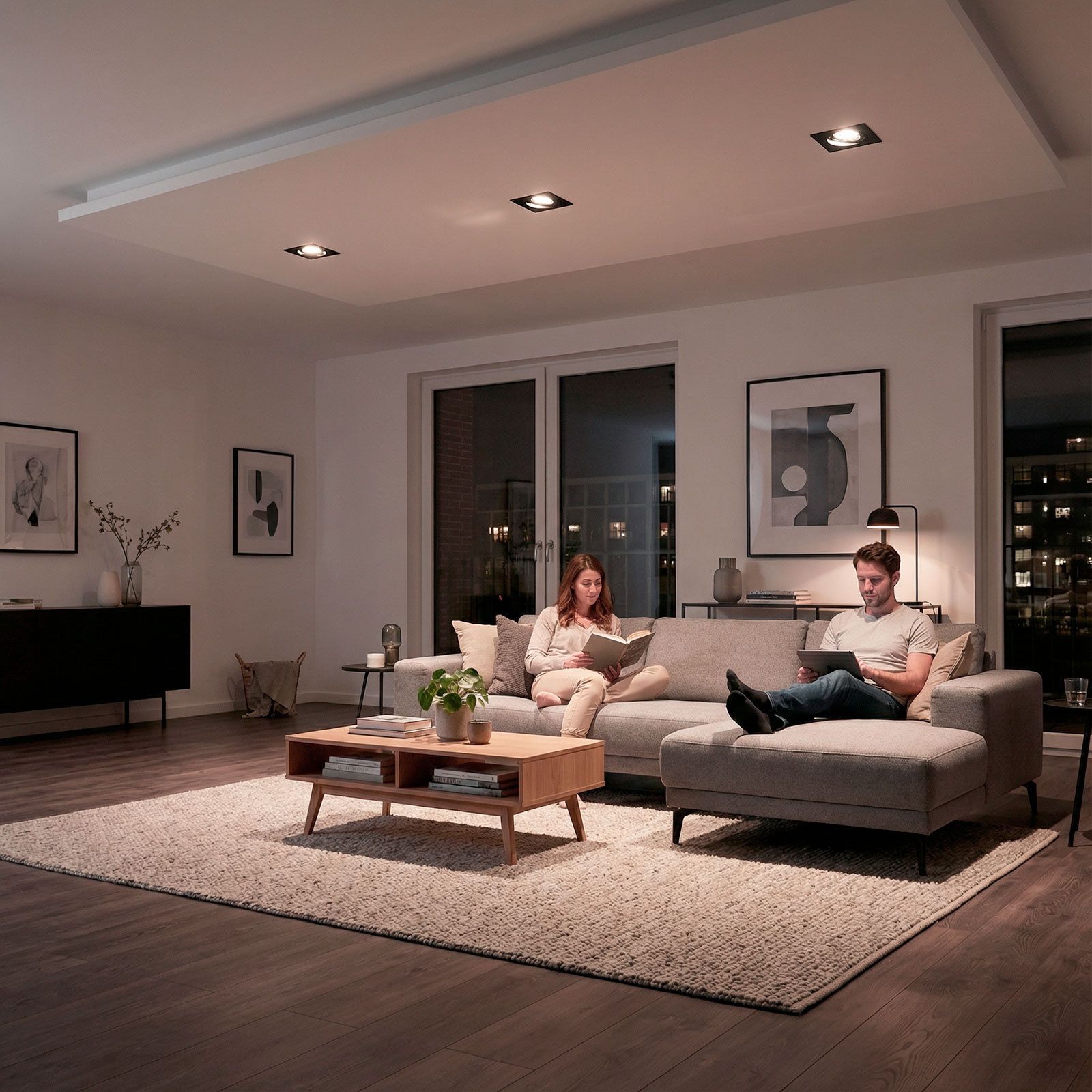 Oprawa HALOGENOWA Podtynkowa Ruchoma GU10 MR16 Kwadrat Czarna CASSIO LUMILED - obszar zastosowań