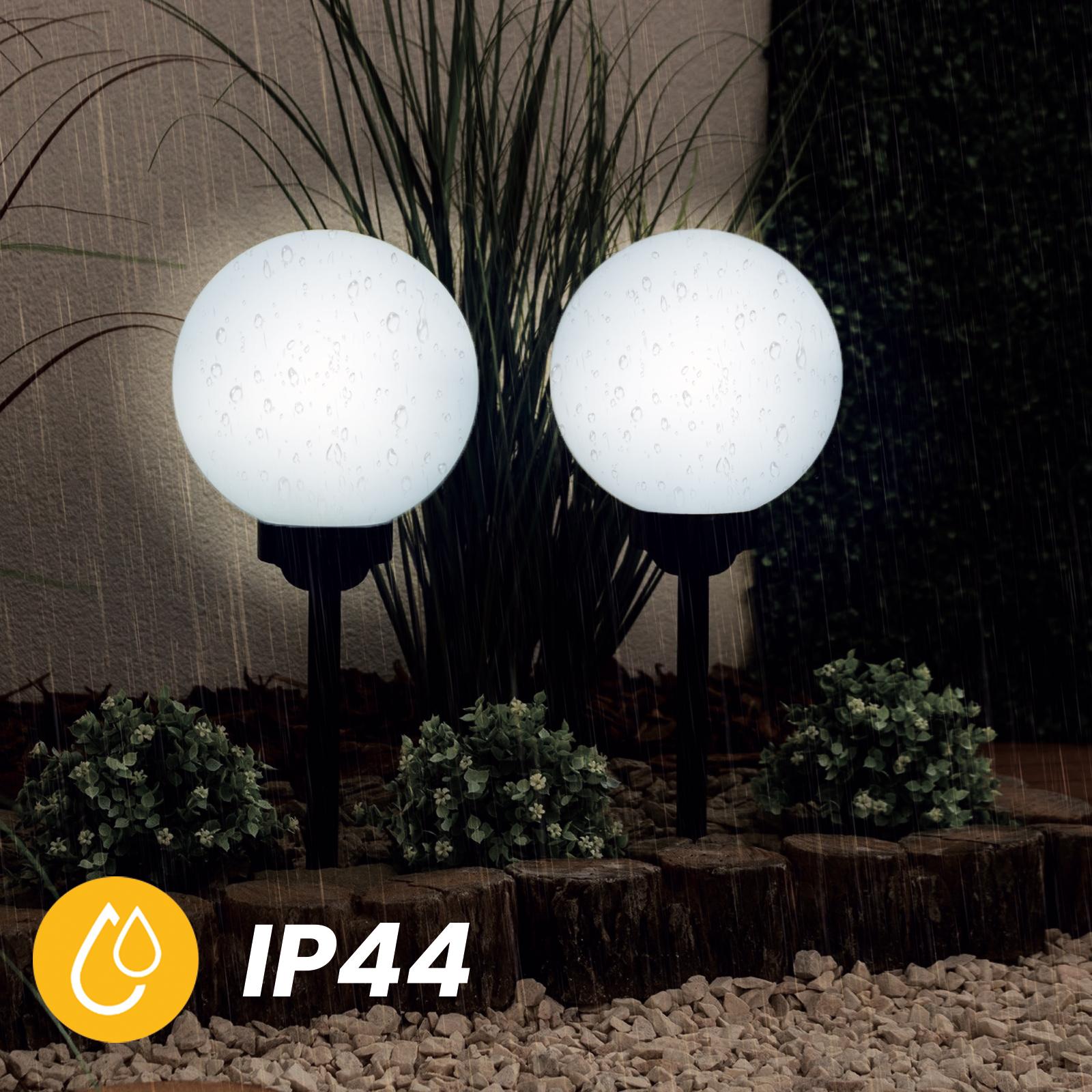 Lampa Solarna Ogrodowa LED 6500K IP44 20cm Wbijana Naziemna Biała Kulka ATRIS LUMILED - czwarta cecha produktu