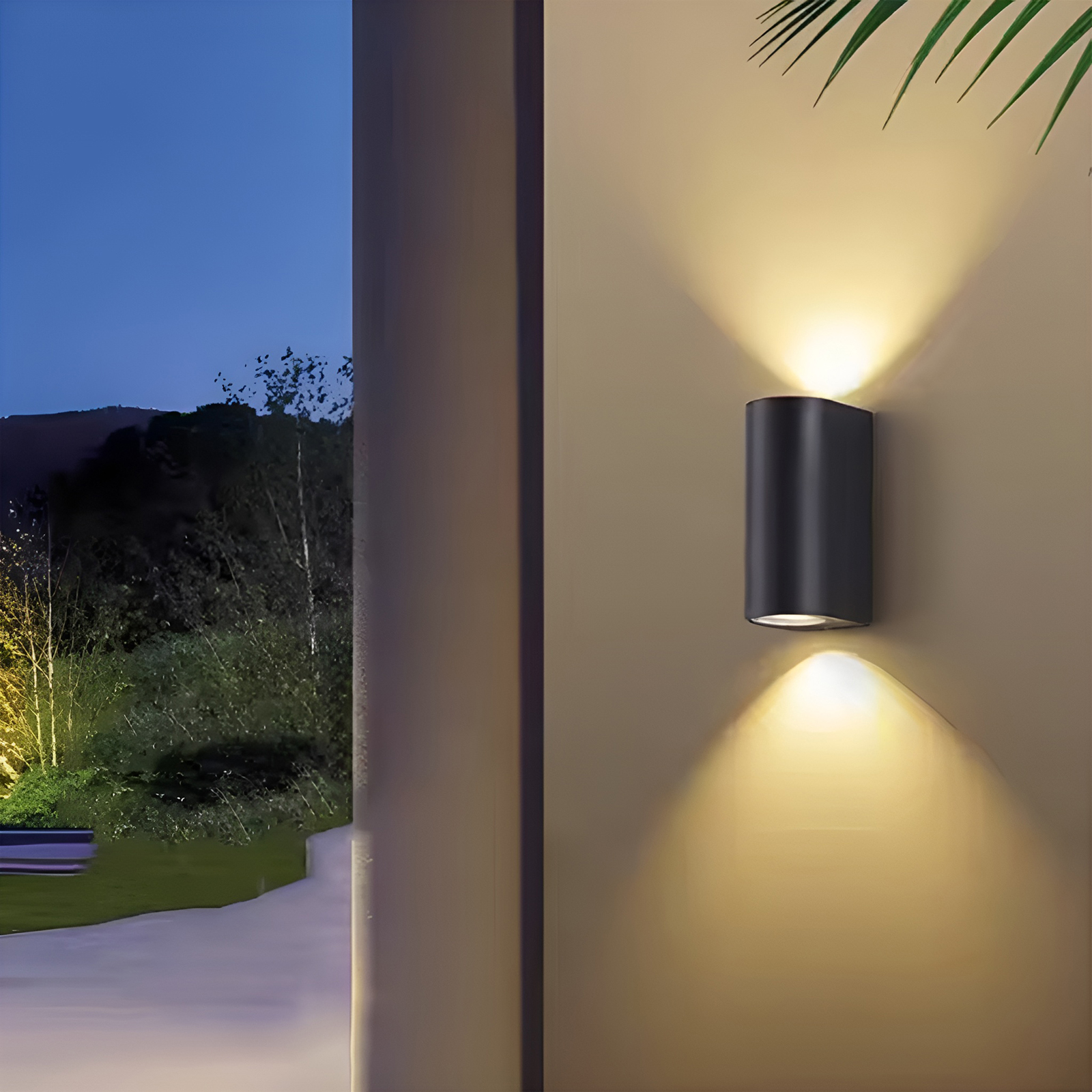 Kinkiet Ogrodowy Elewacyjny Lampa Zewnętrzna 2xGU10 ALLIUM Czarna LUMILED - trzecia cecha produktu