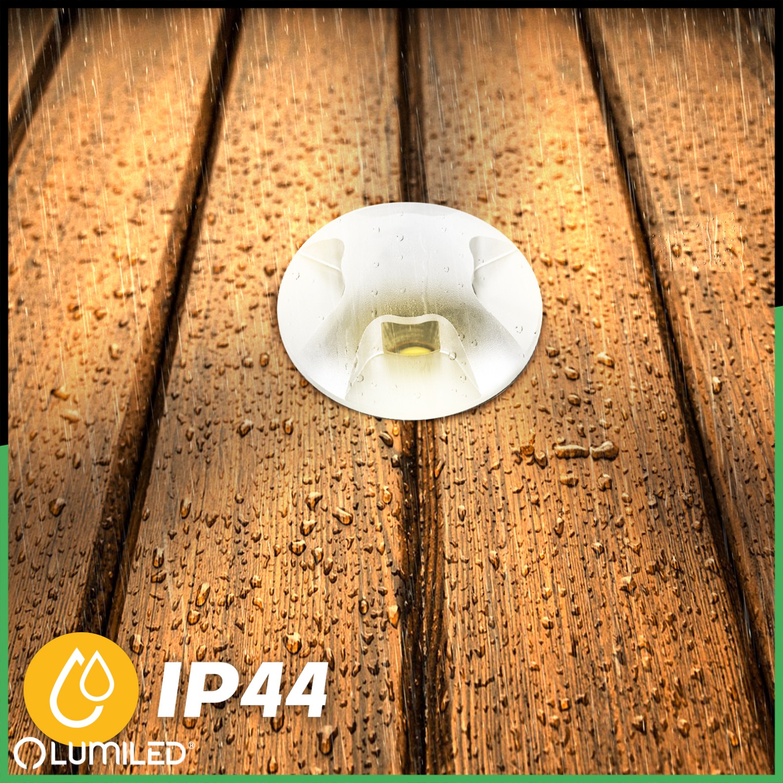 Oprawa Najazdowa Lampa Dogruntowa Schodowa LED IP44 Srebrna LUMILED - pierwsza cecha produktu