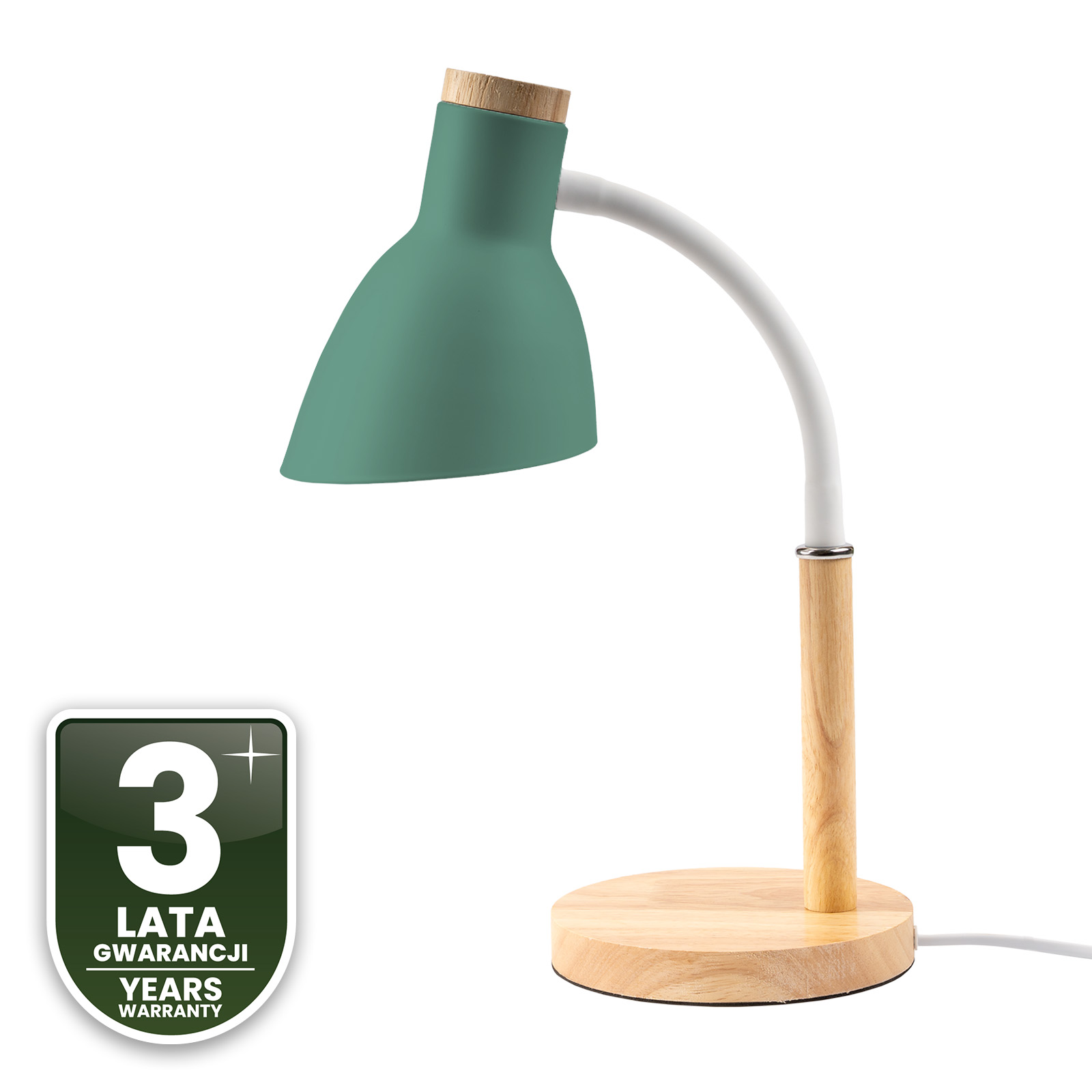 Lampka Biurkowa Szkolna Kreślarska Stołowa Dekoracyjna E27 NIKO Zielona Lumiled - czwarta cecha produktu