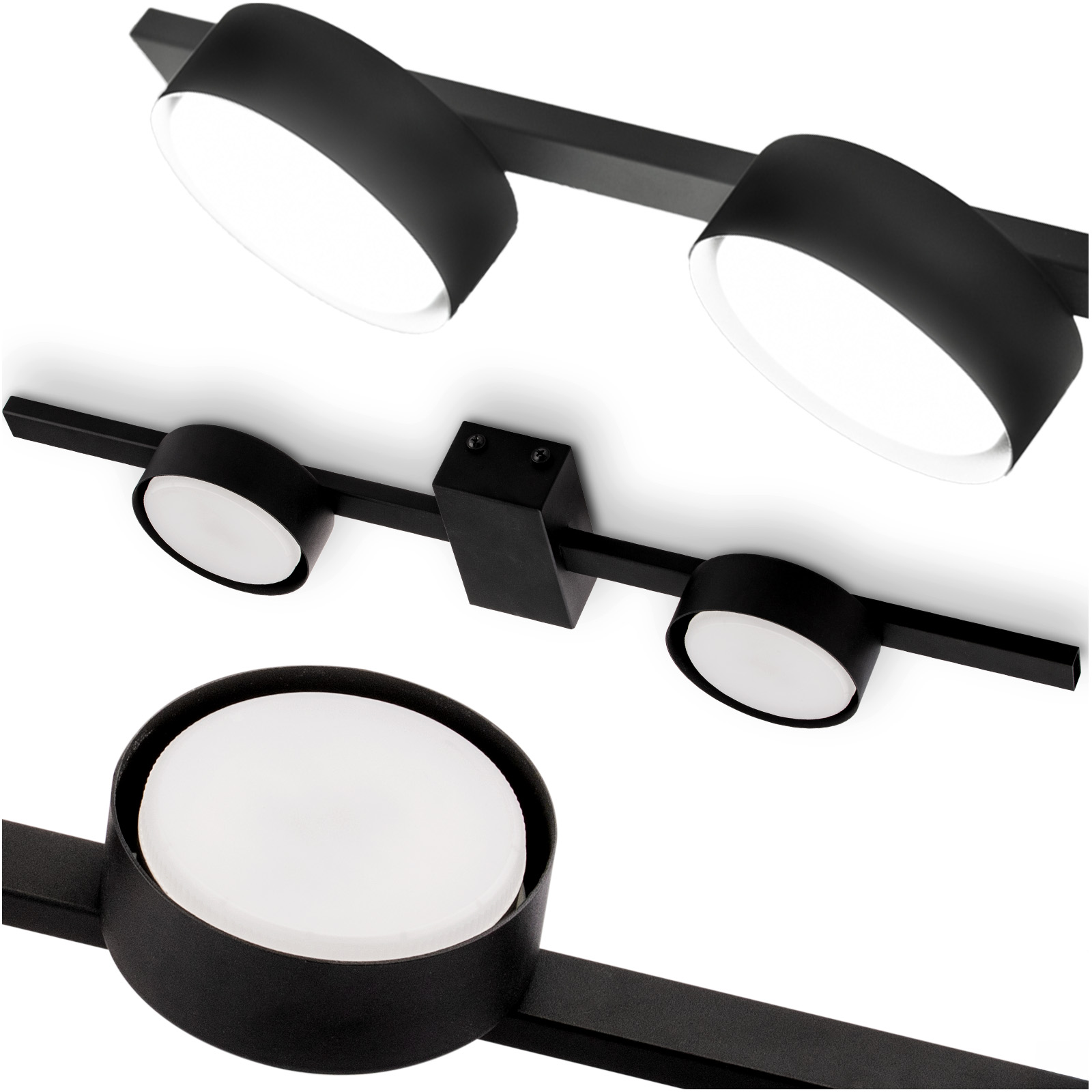 Lampa Sufitowa OVILO Oprawa Halogenowa LED 2x GX53 Reflektor Ścienna LUMILED - główne zdjęcie produktu