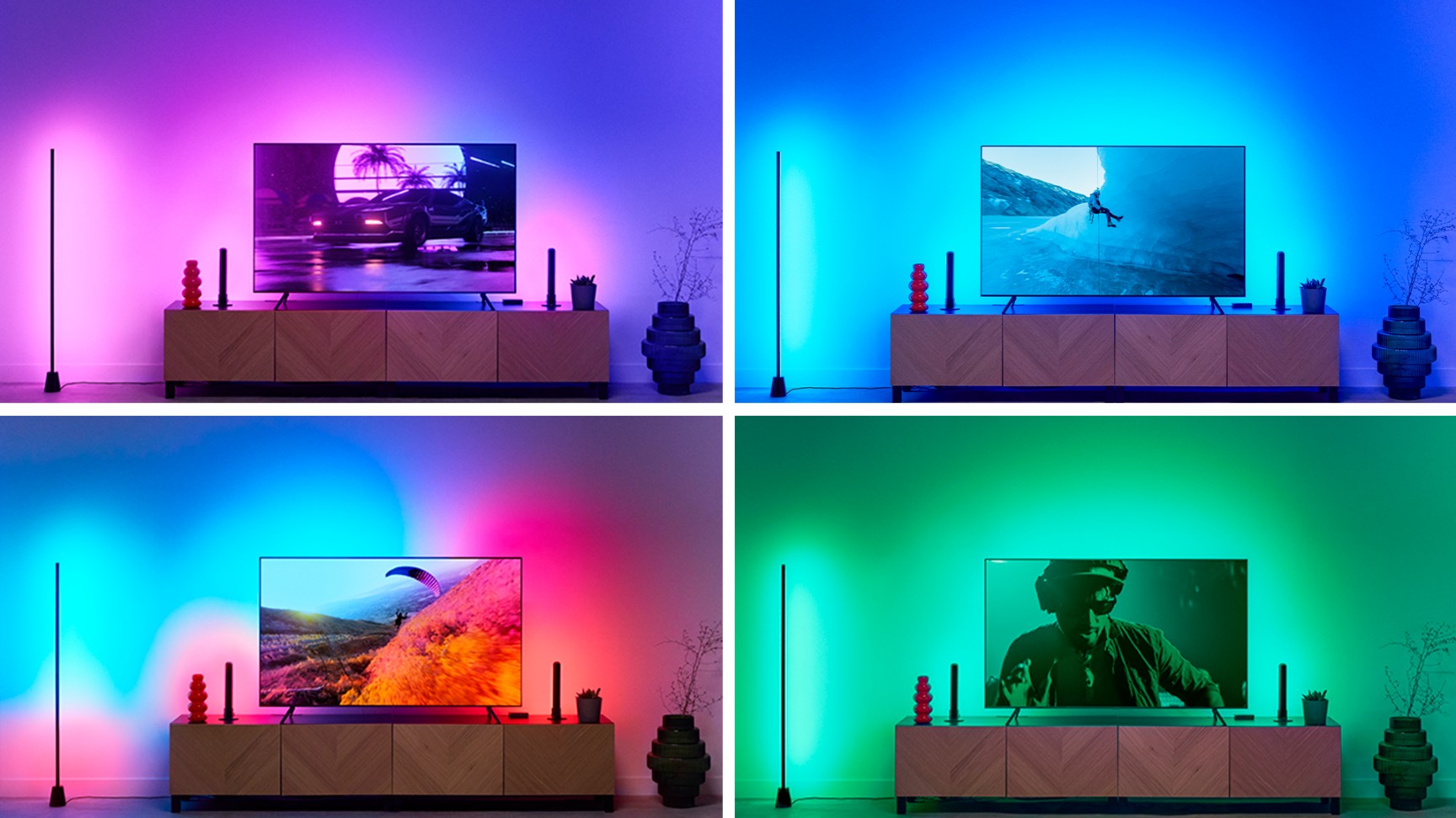 Inteligentna Taśma LED RGBIC do Monitora Telewizora TV 55""""-65"""" z HDMI Sync Box Wi-Fi WiZ - pierwsza cecha produktu