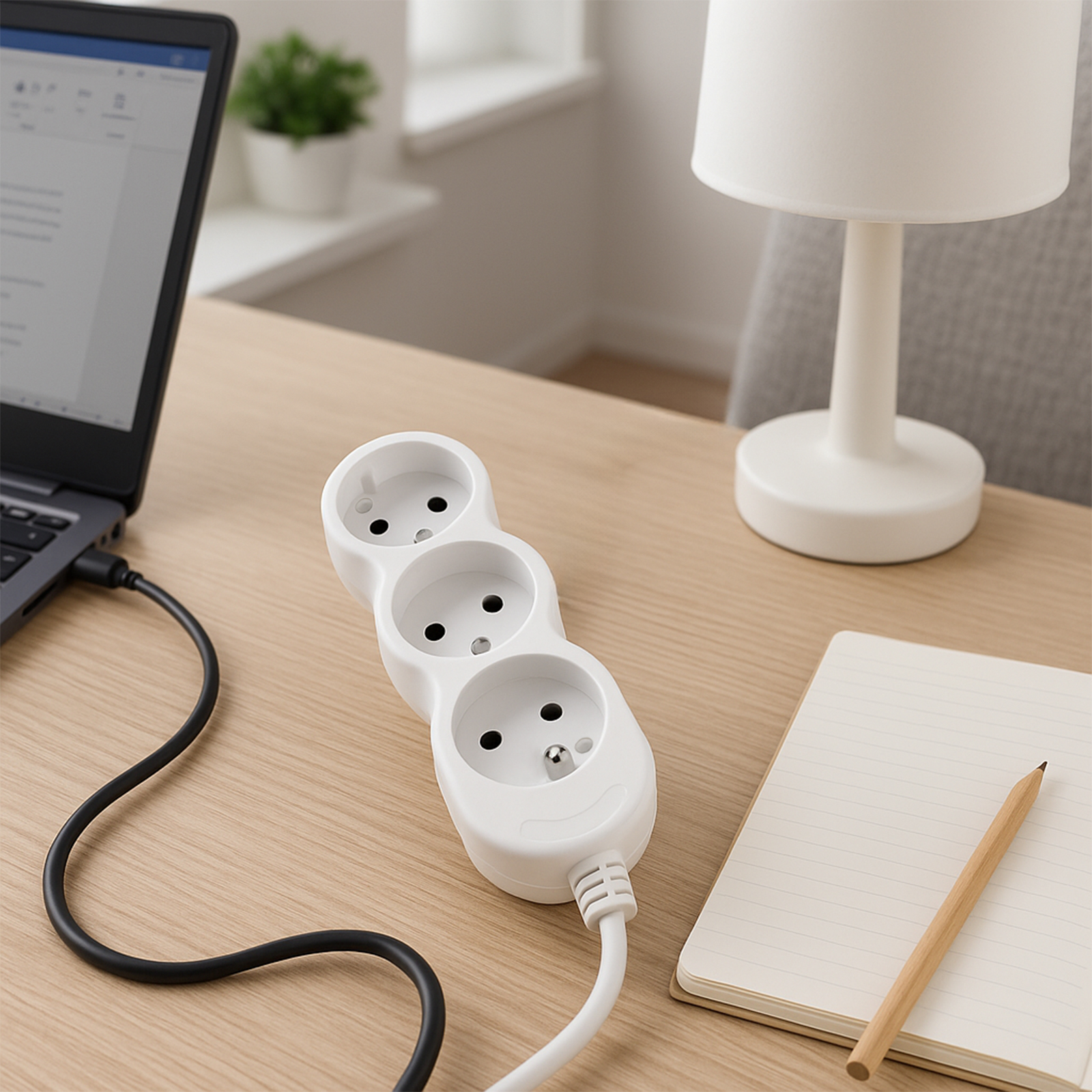 Przedłużacz Sieciowy Kabel z Uziemieniem Listwa Zasilająca 3 Gniazda 3m Biały Sznur Lendo Lumiled - obszar zastosowań