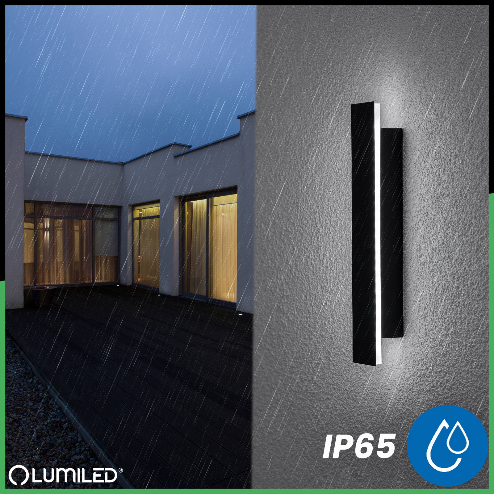 Lampa Ogrodowa LED Natynkowa PELIO Kinkiet Elewacyjny Ścienny 9W 4000K IP65 LUMILED - pierwsza cecha produktu