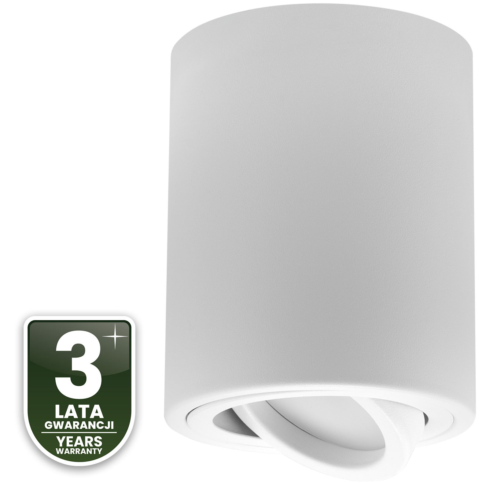 Oprawa Natynkowa HALOGENOWA Spot Tuba Ruchoma LUNDO GU10 LUMILED Okrągła Biała 80mm - czwarta cecha produktu