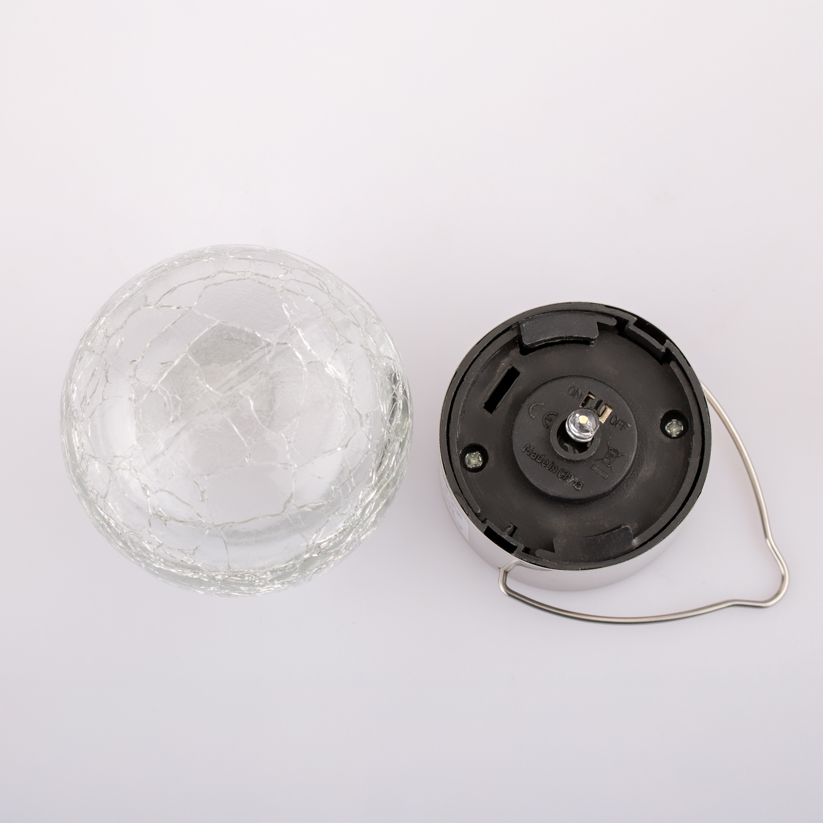 Lampa Solarna LED KULKA Ogrodowa Wisząca Szklana MARANTA IP44 6500K LUMILED - skład produktu