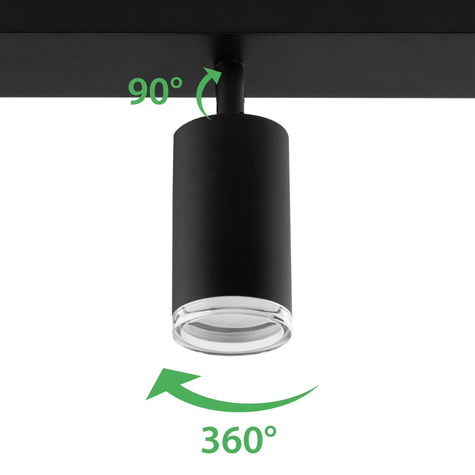 Lampa Sufitowa Reflektor LED Spot 4x GU10 IP44 ADERO Czarna Lumiled - trzecia cecha produktu