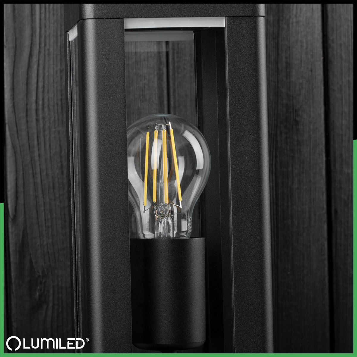 Lampa Ogrodowa Zewnętrzna Aluminium Czarna Oprawa E27 IP44 SŁUPEK 50cm TILIA LUMILED - trzecia cecha produktu