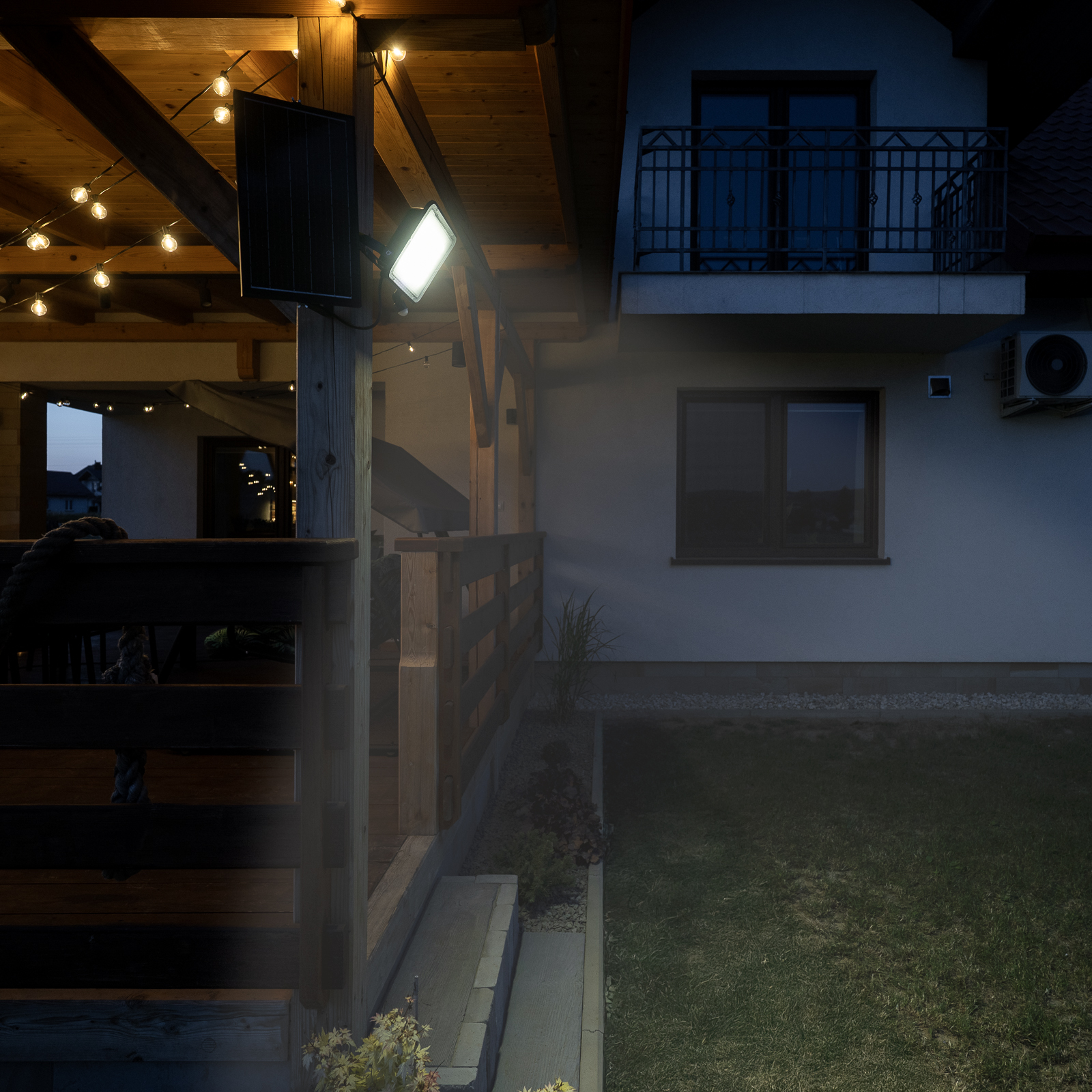 Naświetlacz Solarny LED Halogen 200W Lampa Ogrodowa 4000K IP65 Czujnik Ruchu PIR + Pilot FULGOR LUMILED - obszar zastosowań