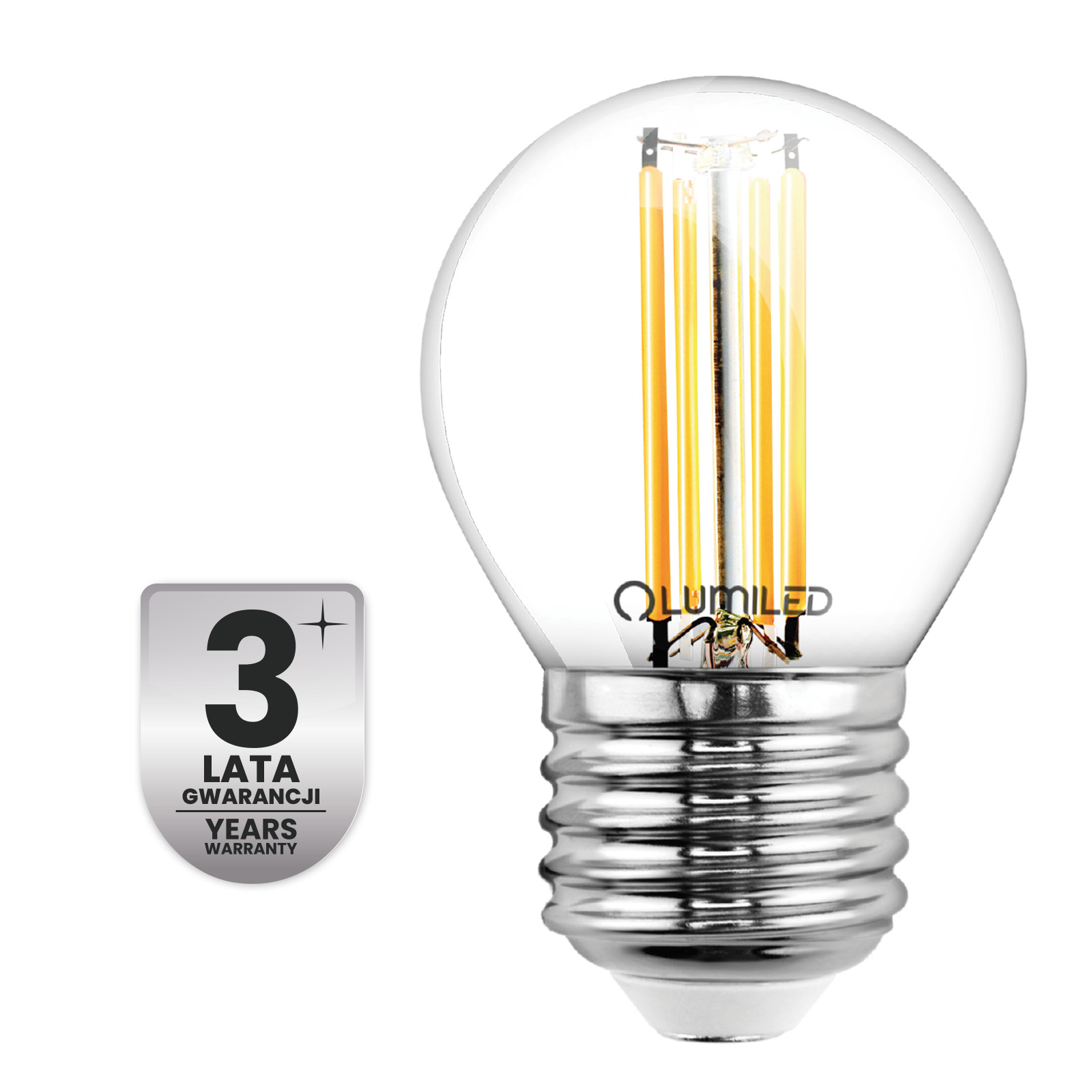 Żarówka LED E27 Kulka P45 2,2W 470lm = 40W 4000K Neutralna 360° Filament KLASA A LUMILED - czwarta cecha produktu