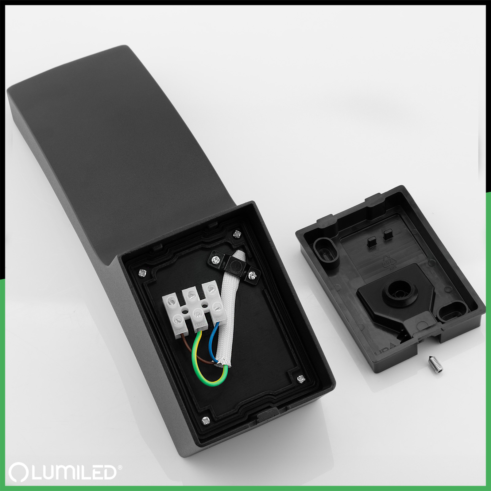 Lampa Elewacyjna LED Zewnętrzna Ścienna Czarna Kinkiet Ogrodowy 10W 4000K IP54 LOGIA LUMILED - pierwsza cecha produktu