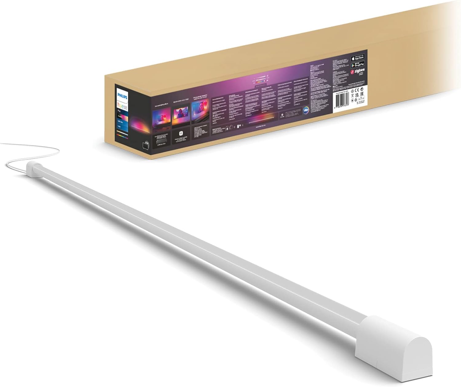 Lampa Liniowa LED Light Bar TUBA 140cm Gradient 20W 1800lm IP20 White and Color Ambiance RGB + TW Biała Inteligentna SMART Zigbee Bluetooth Play Tube Philips HUE - główne zdjęcie produktu