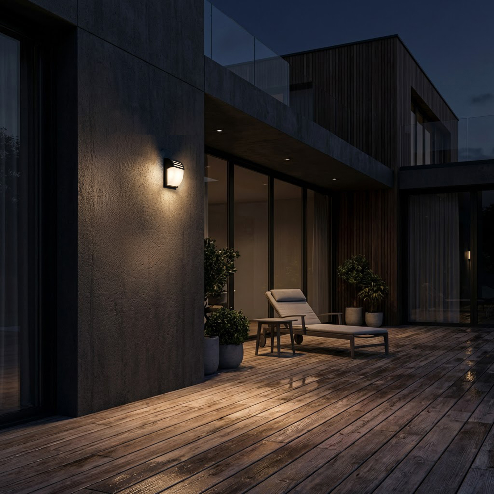 Lampa Ogrodowa Zewnętrzna Ścienna Kinkiet Elewacyjny E27 LED 25cm LECOS LUMILED - obszar zastosowań