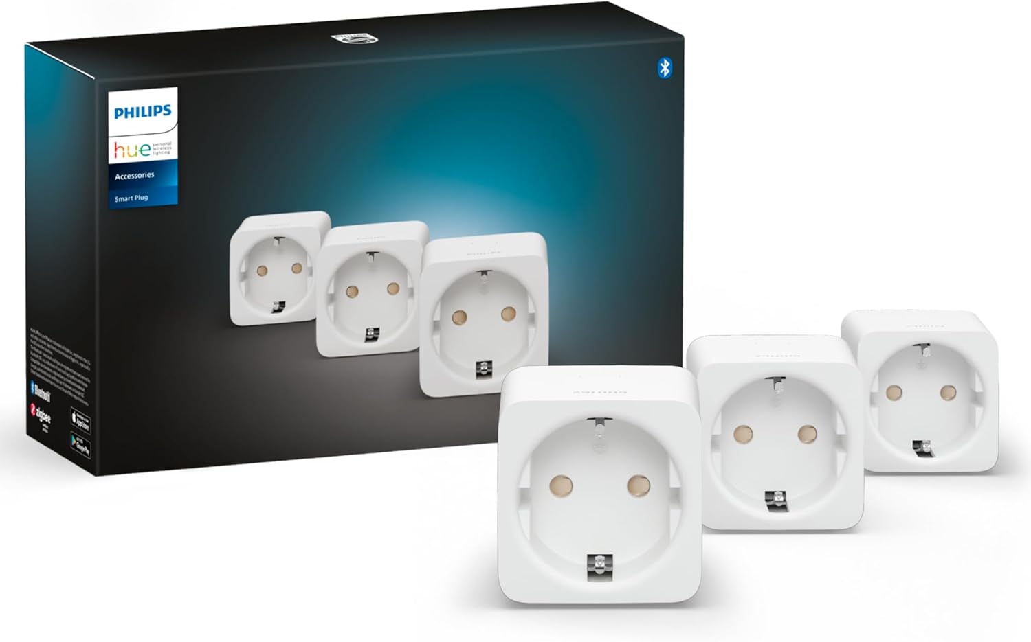 3x Inteligentne Gniazdko Schuko TYP F Watomierz Programator TIMER Białe Smart Plug Philips HUE - główne zdjęcie produktu
