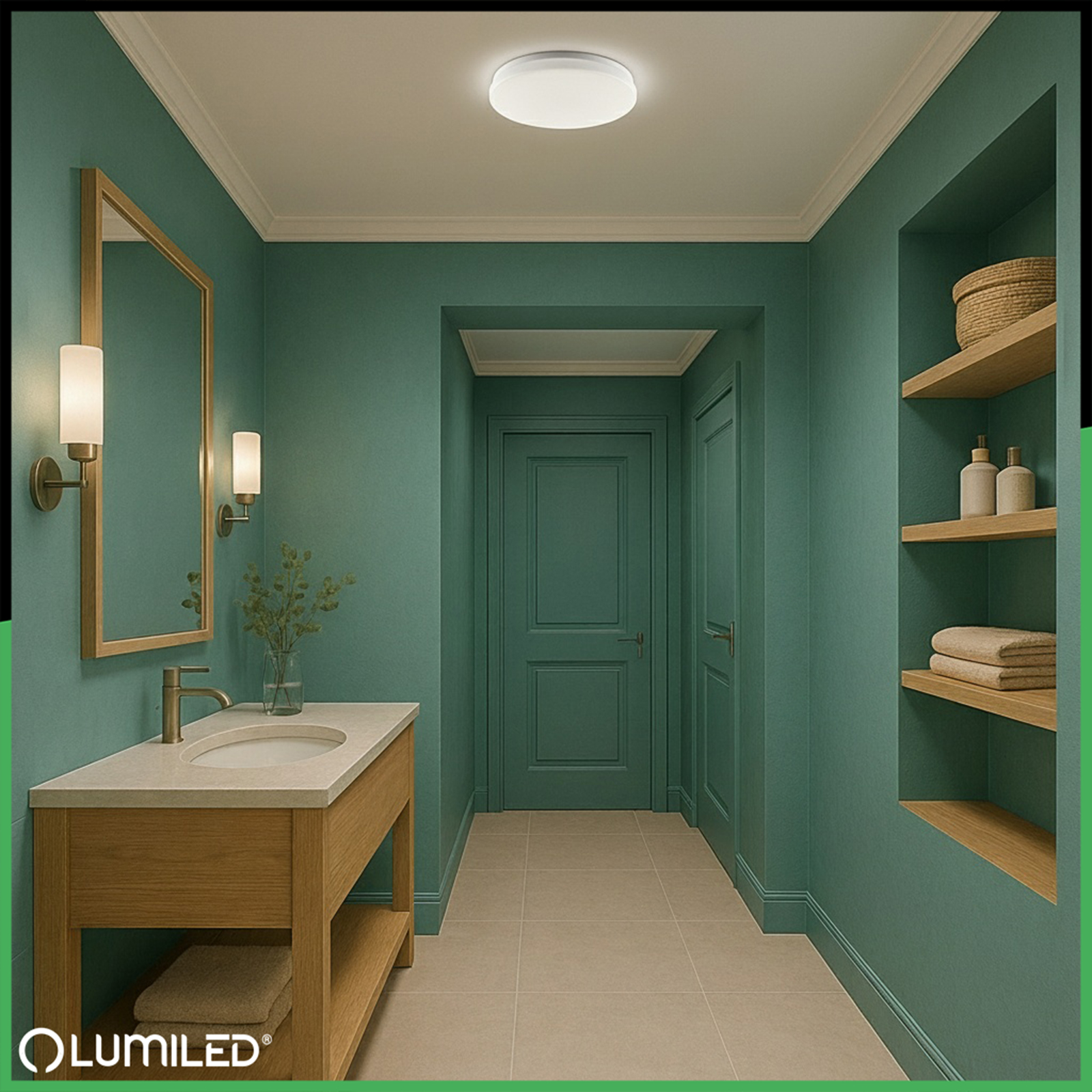 Plafon LED Lampa Sufitowa Natynkowa 24W 4000K CELIS Okrągły IP44 ALS LUMILED - obszar zastosowań