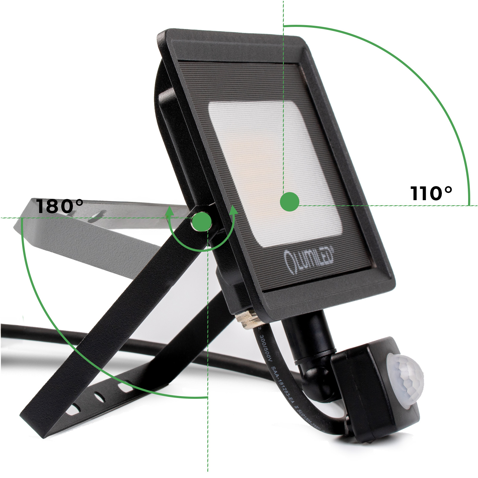 Naświetlacz LED ZONER 50W 5000LM 4000K IP44 Czarny Czujnik Ruchu LUMILED - pierwsza cecha produktu