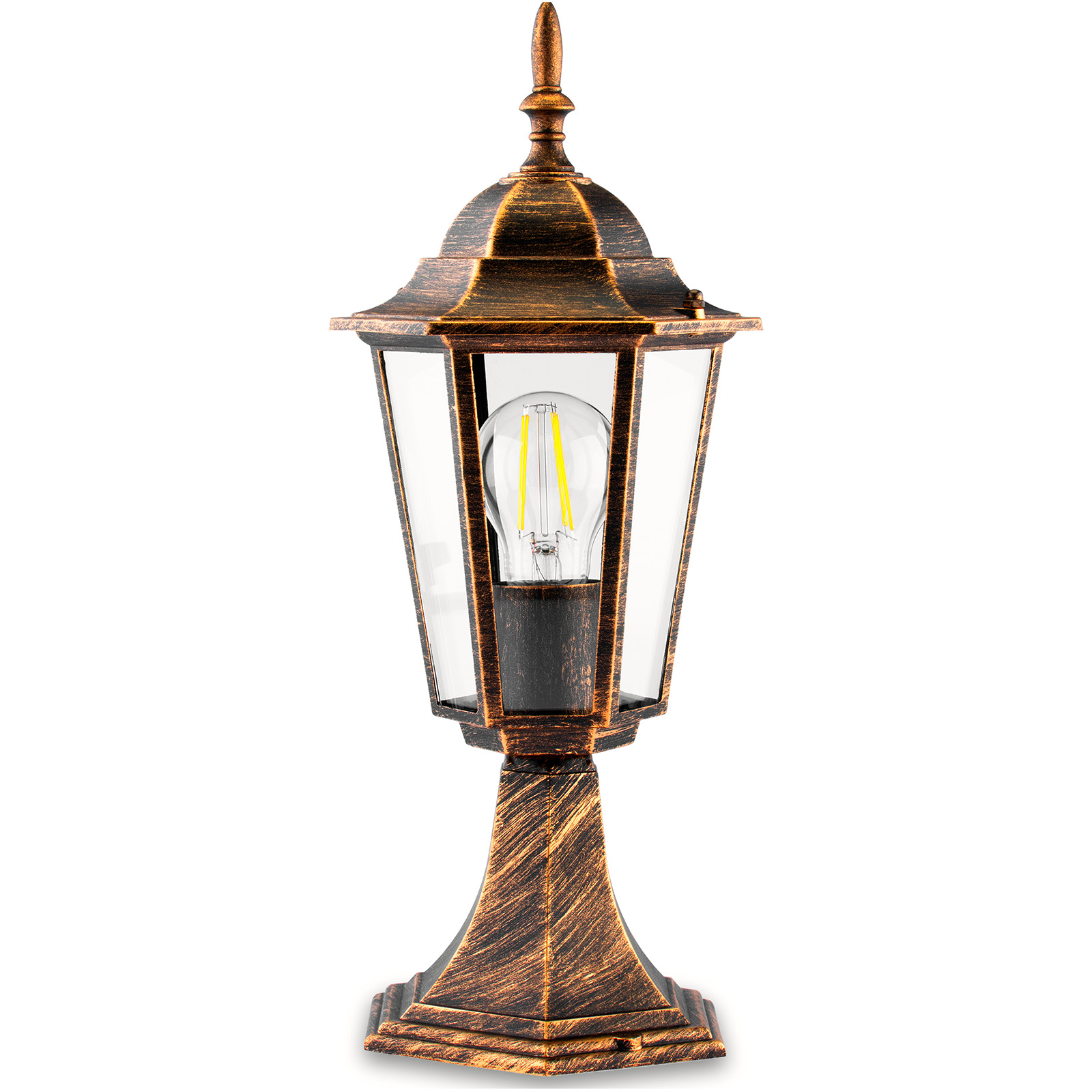 Lampa Ogrodowa Zewnętrzna E27 SŁUPEK LATARNIA 39cm Patyna BELLIS LUMILED - druga cecha produktu