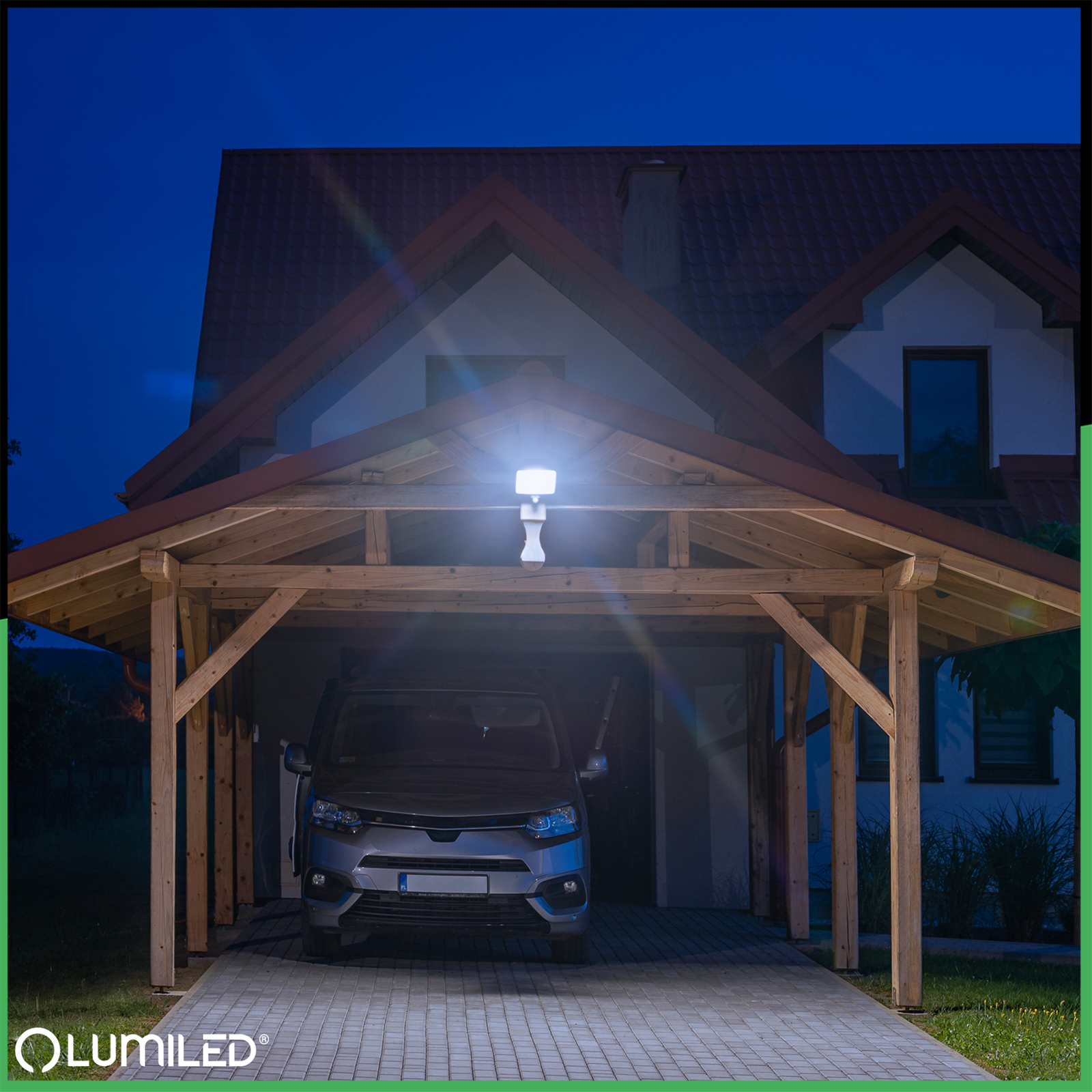 Naświetlacz LED ZUNA2 20W 1800lm 6500K IP44 Czarny Czujnik Ruchu LUMILED - obszar zastosowań