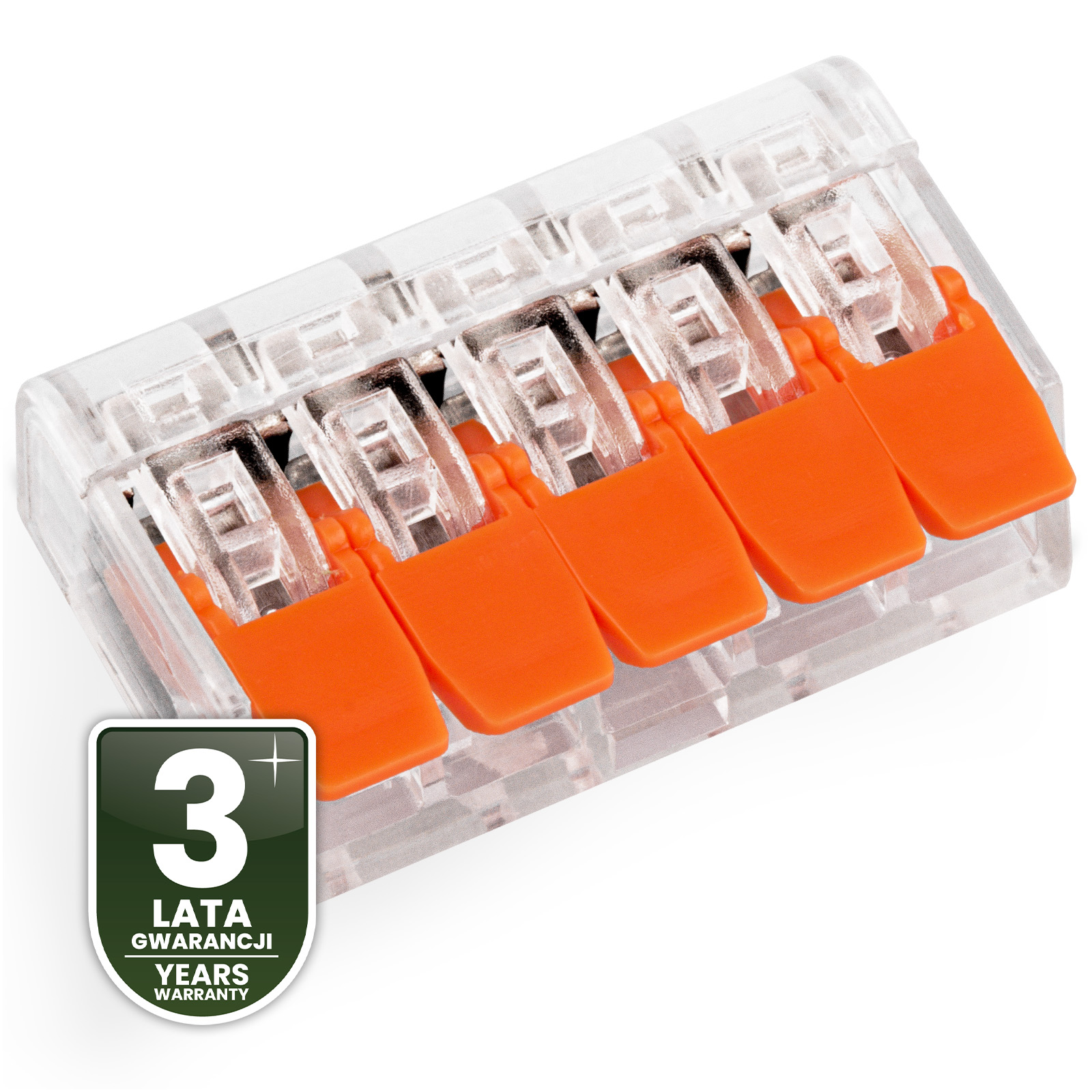 Szybkozłączka Elektryczna na Drut 5x4mm 5 Torowa 32A 450V 10 Szt Lumiled - trzecia cecha produktu