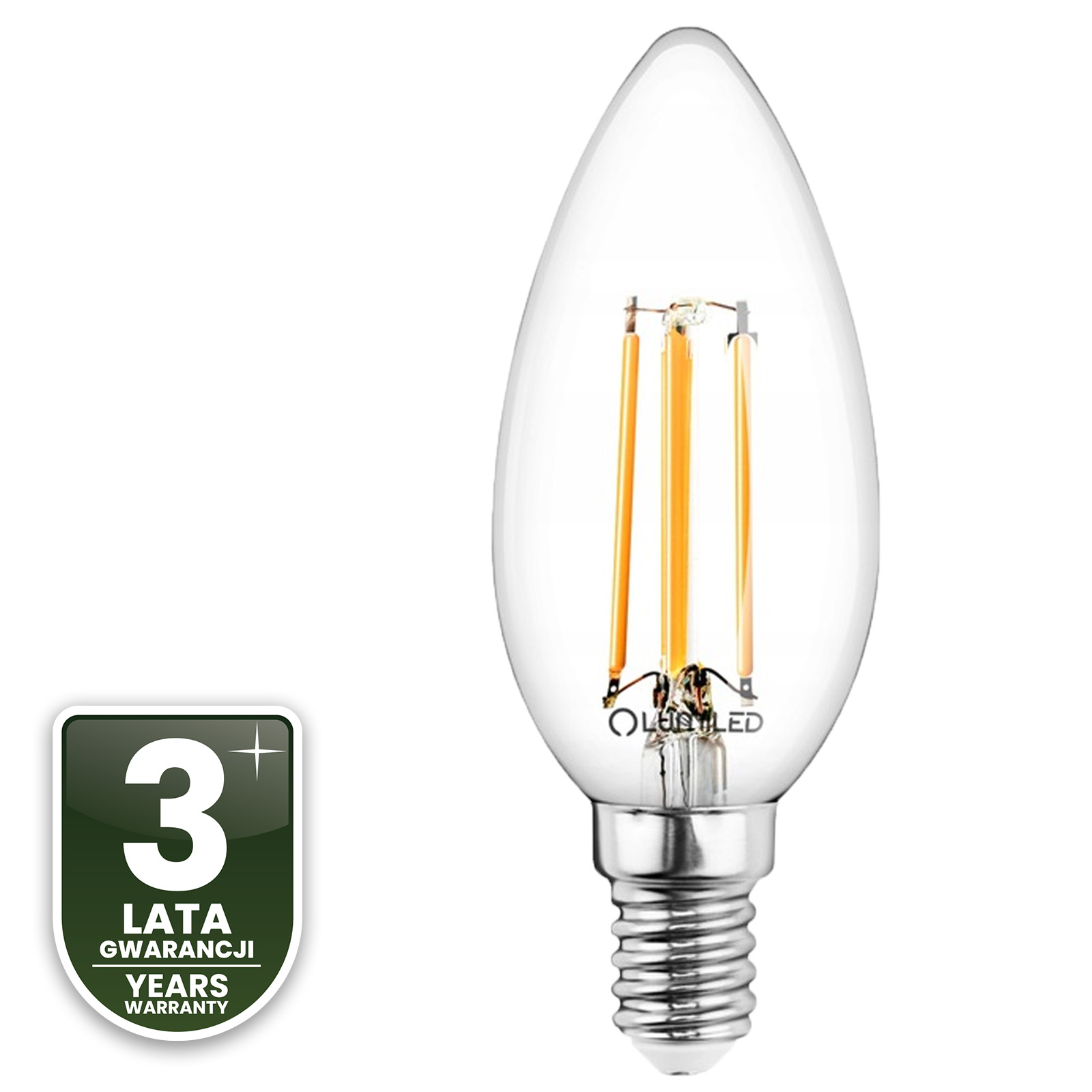 Żarówka LED E14 Świeczka B35 4W = 40W 470lm 4000K Neutralna 360° FILAMENT LUMILED - czwarta cecha produktu