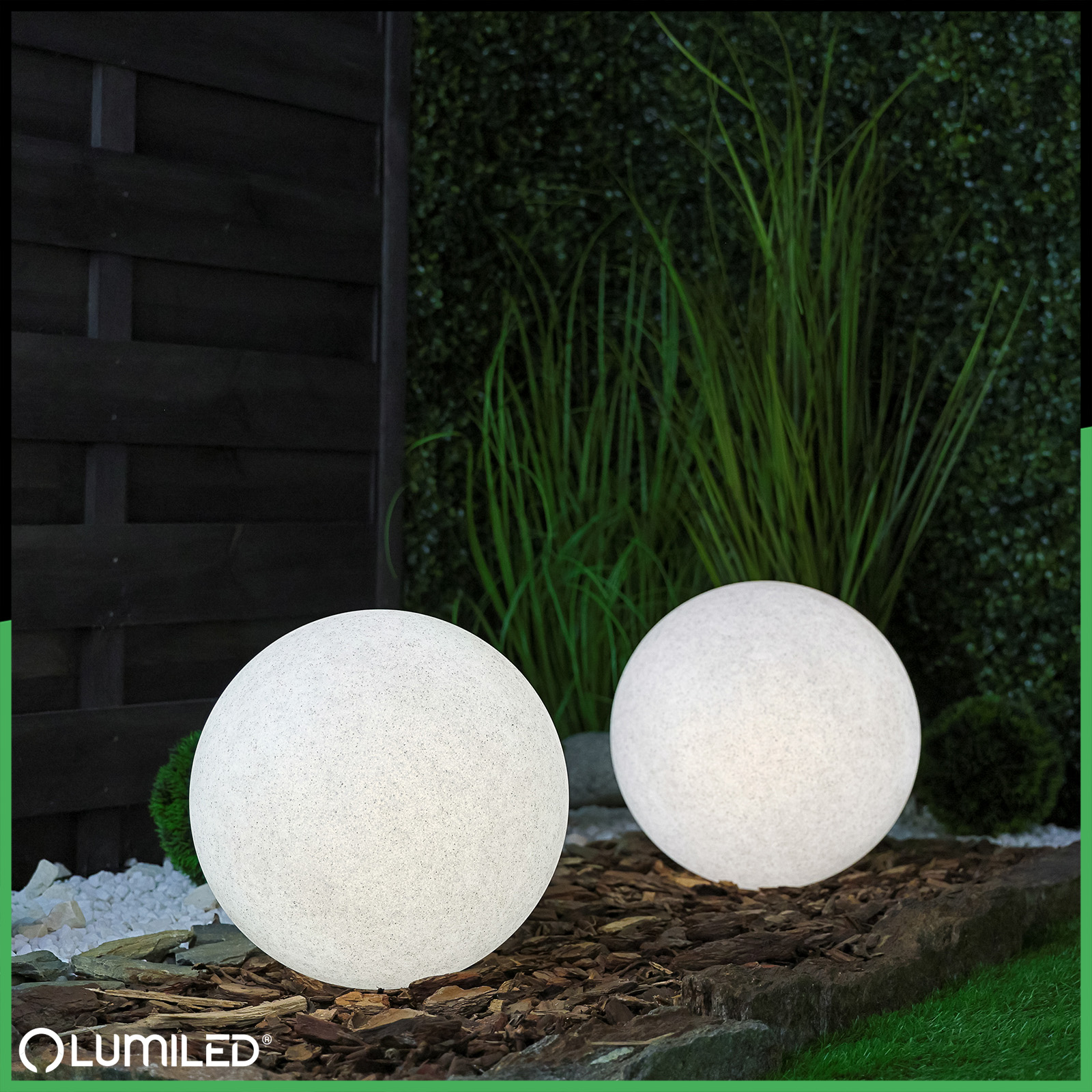 Lampa Oprawa Ogrodowa Zewnętrzna KAMIENNA KULA LED LUMIKULA 30cm E27 IP65 LUMILED - trzecia cecha produktu