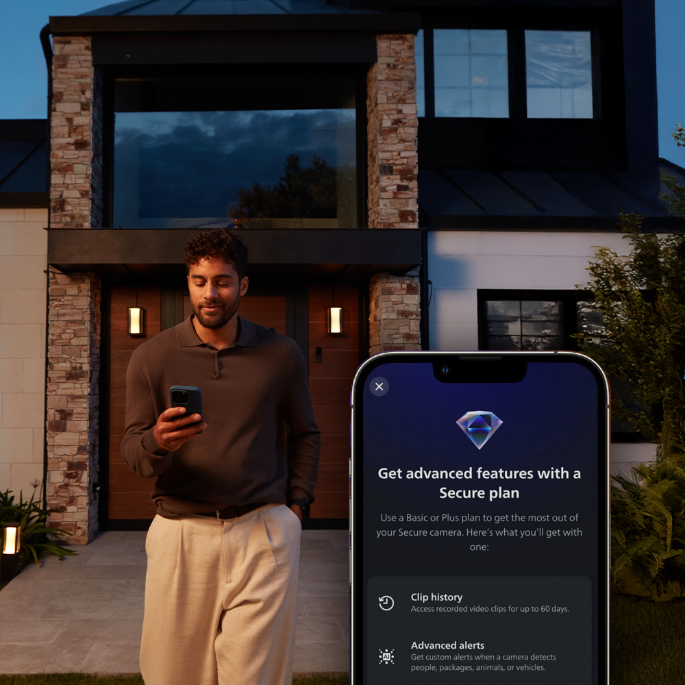 Inteligentny Wideodomofon Dzwonek do Drzwi z Kamerą IP 2K QHD 1440p CMOS Czarna SMART Zigbee WiFi Doorbell + Odbiornik Biały Chime Secure Philips HUE - trzecia cecha produktu