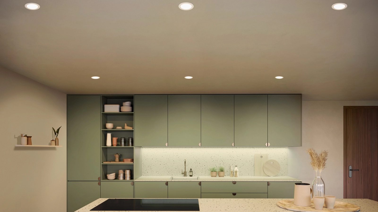 Panel LED Oprawa Podtynkowa Wpuszczana 12W 1500lm IP44 White and Color Ambiance RGB + TW Biała Inteligentna SMART Zigbee Bluetooth Slim Downlights Philips HUE - obszar zastosowań