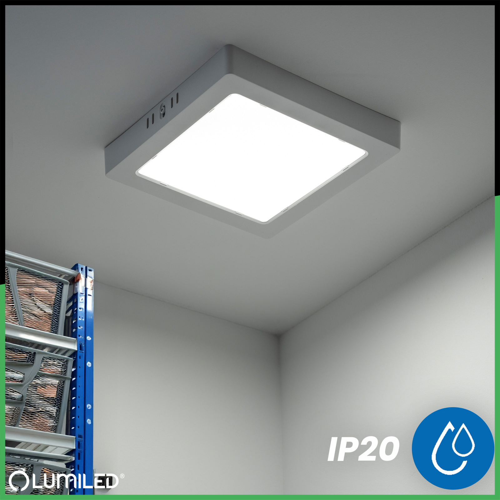 Oprawa Natynkowa Lampa LED Sufitowa 18W Kwadrat 4000K GLOW Biała LUMILED - druga cecha produktu