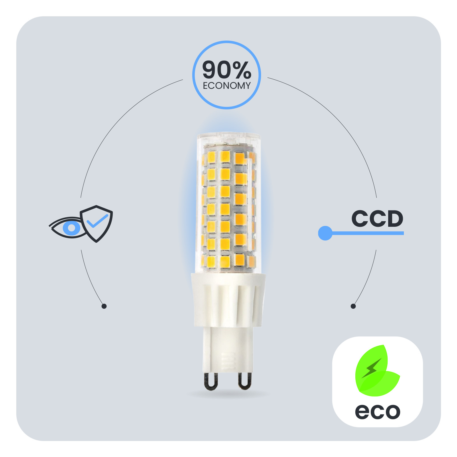 Żarówka LED G9 Kapsułka 10W = 75W 970lm 4000K Neutralna 360° LUMILED - pierwsza cecha produktu