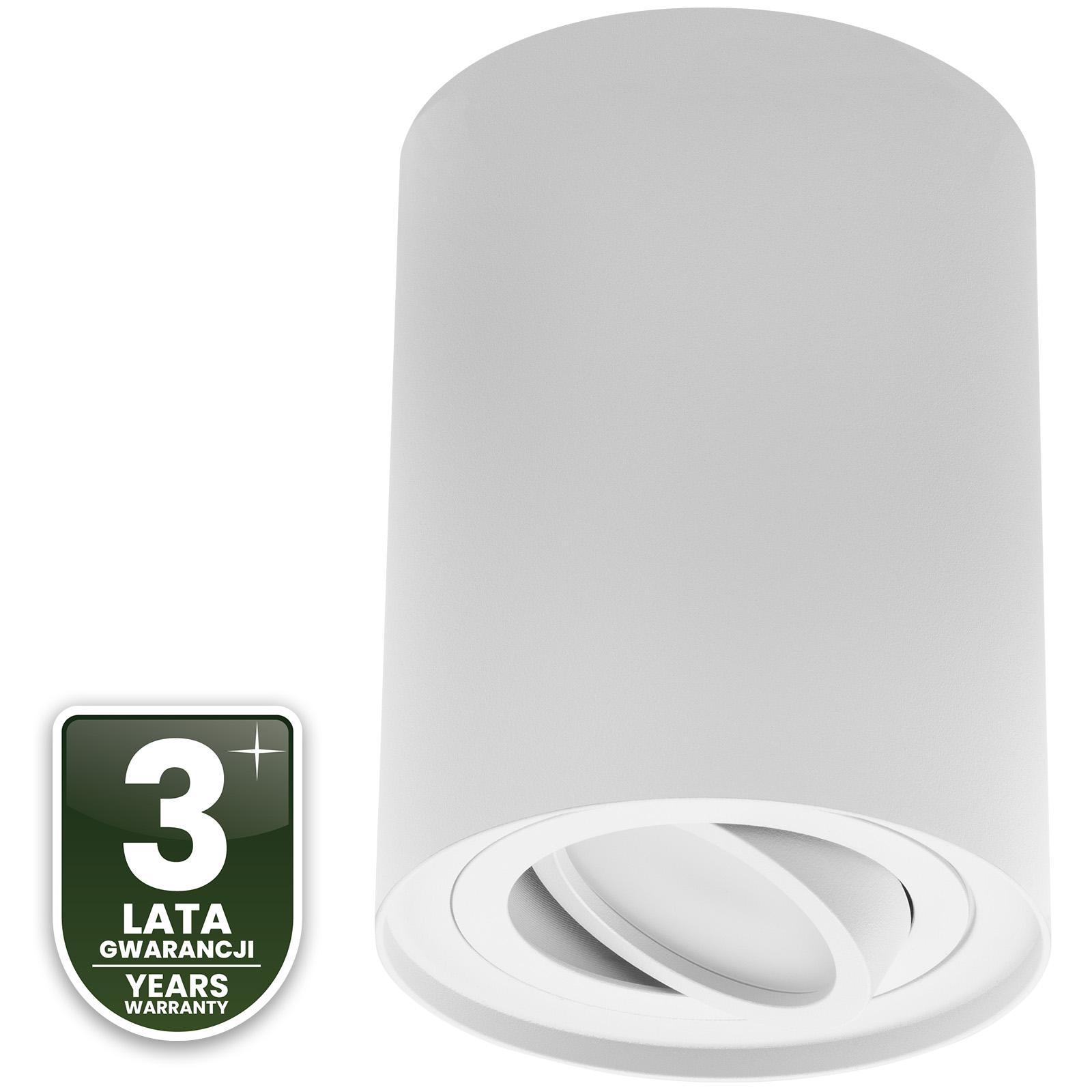 Oprawa Natynkowa HALOGENOWA Spot Tuba Ruchoma GU10 Okrągła Biała 125mm AMAT-XL LUMILED - trzecia cecha produktu