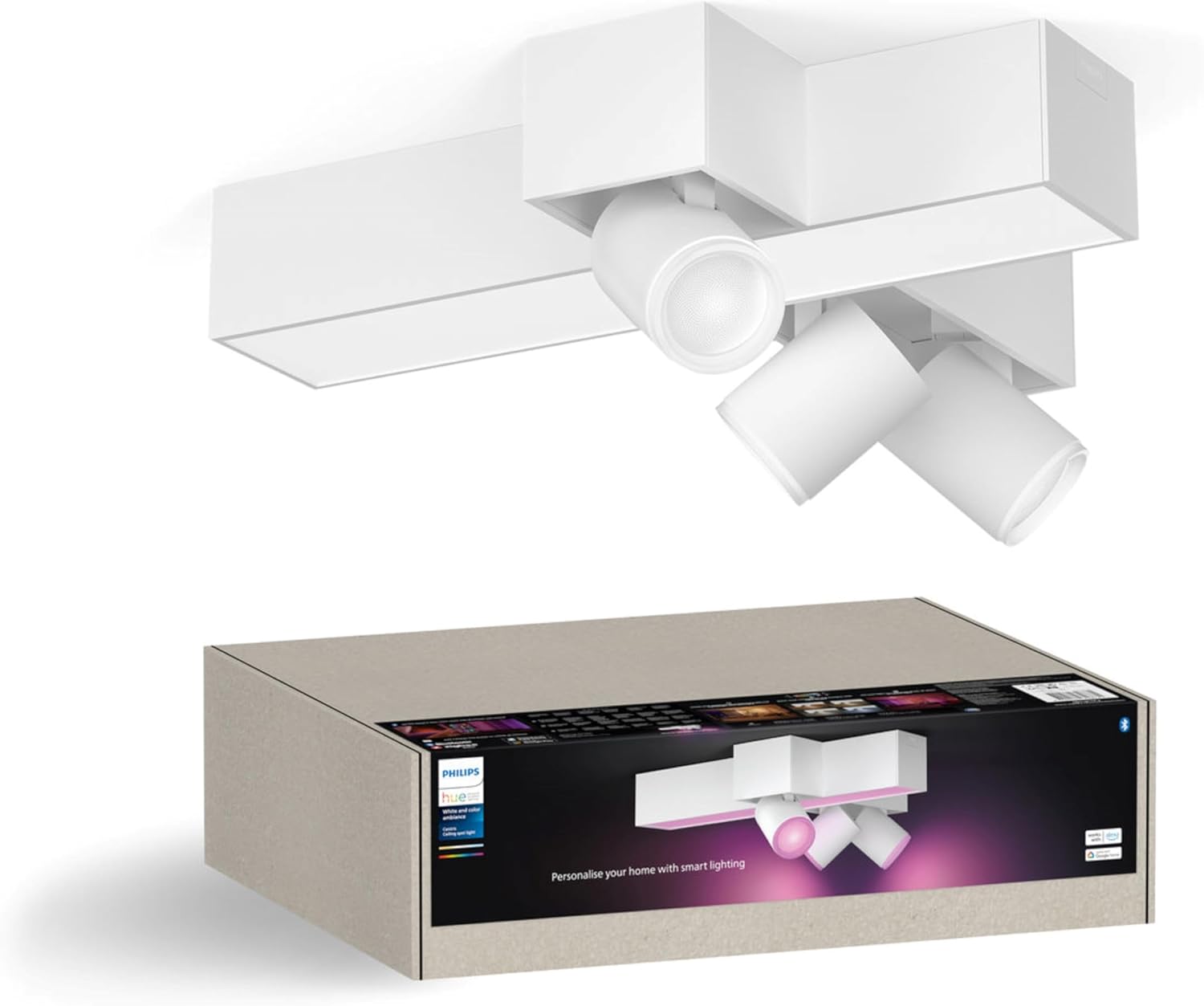 Lampa Sufitowa LED Reflektor 37.6W 2960lm IP20 White and Color Ambiance RGB + TW Biała Inteligentna SMART Zigbee Bluetooth Centris Philips HUE - główne zdjęcie produktu