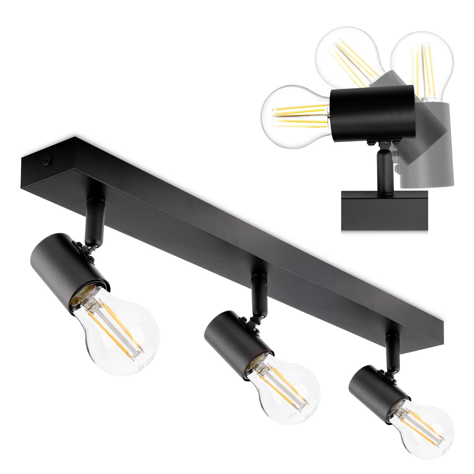 Lampa Sufitowa SPOT TUBA Reflektor Oprawa Halogenowa 3x E27 GLASA LUMILED - główne zdjęcie produktu