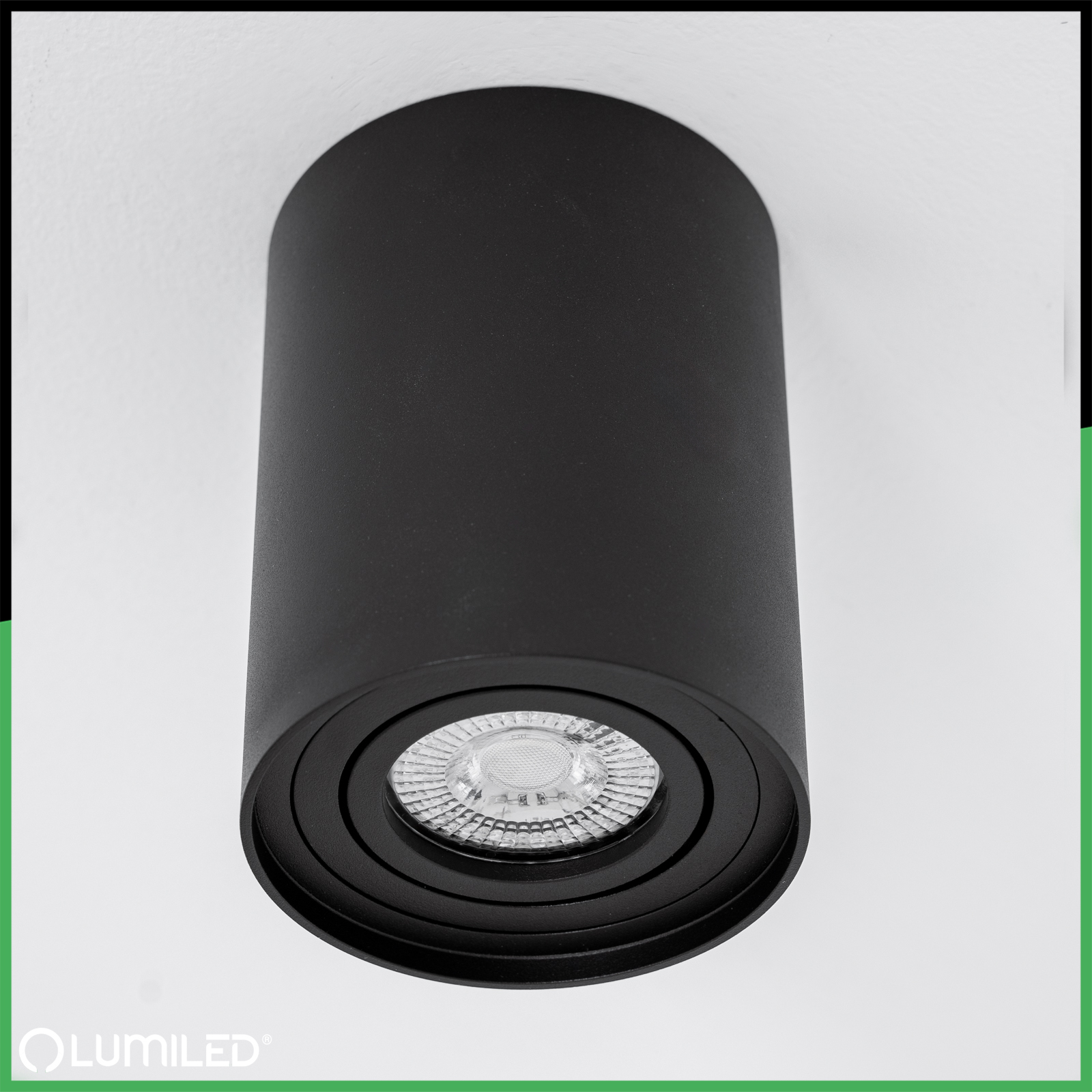 Oprawa Natynkowa HALOGENOWA Spot Tuba Ruchoma GU10 Okrągła Czarna 84mm AMAT-M LUMILED - pierwsza cecha produktu