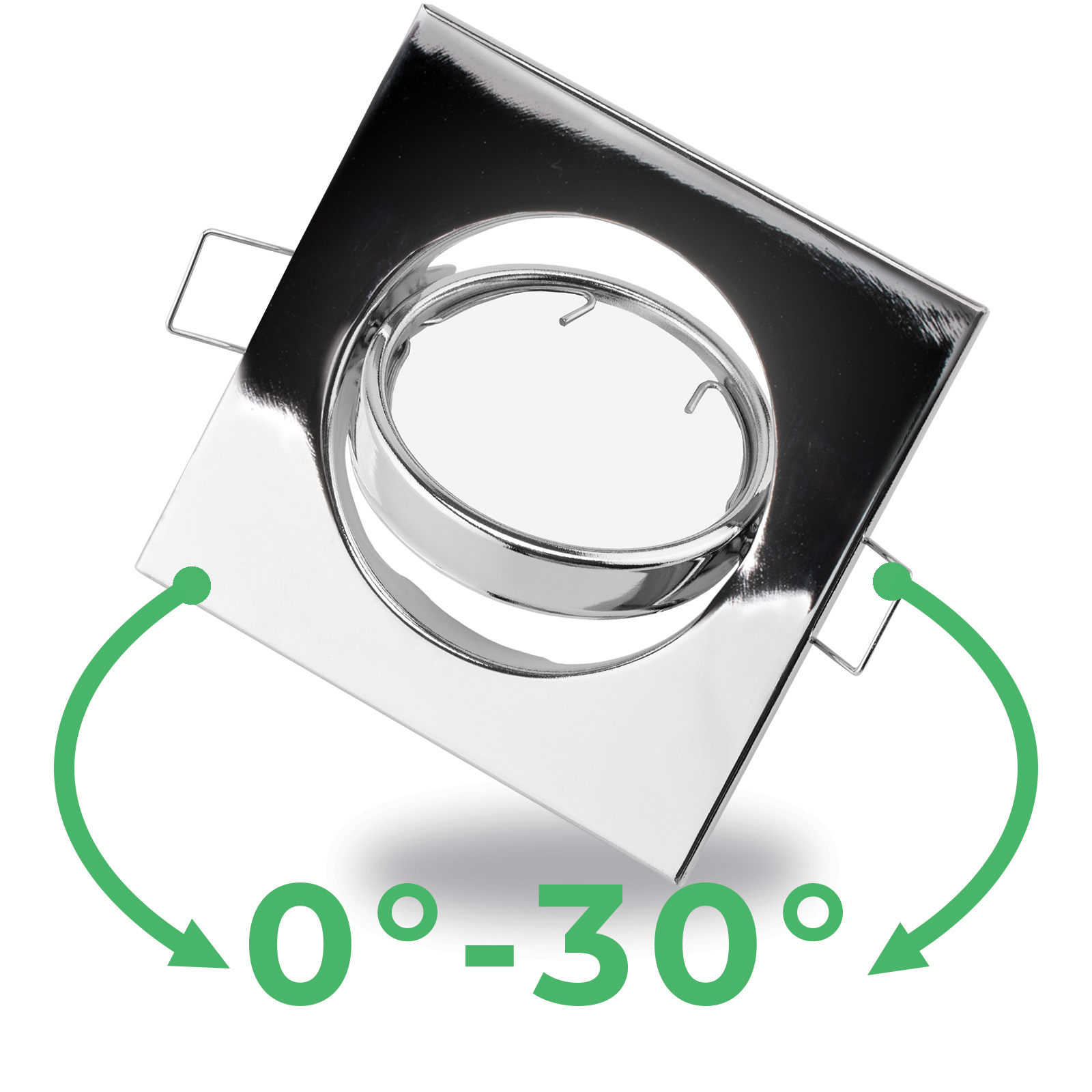 Oprawa HALOGENOWA Podtynkowa Ruchoma Kwadrat  PICTOR Chrom Blacha MR16 GU10 - pierwsza cecha produktu