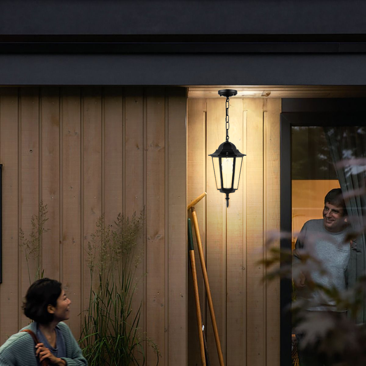 Lampa Ogrodowa Wisząca Zewnętrzna E27 LATARNIA Czarna BELLIS LUMILED - obszar zastosowań