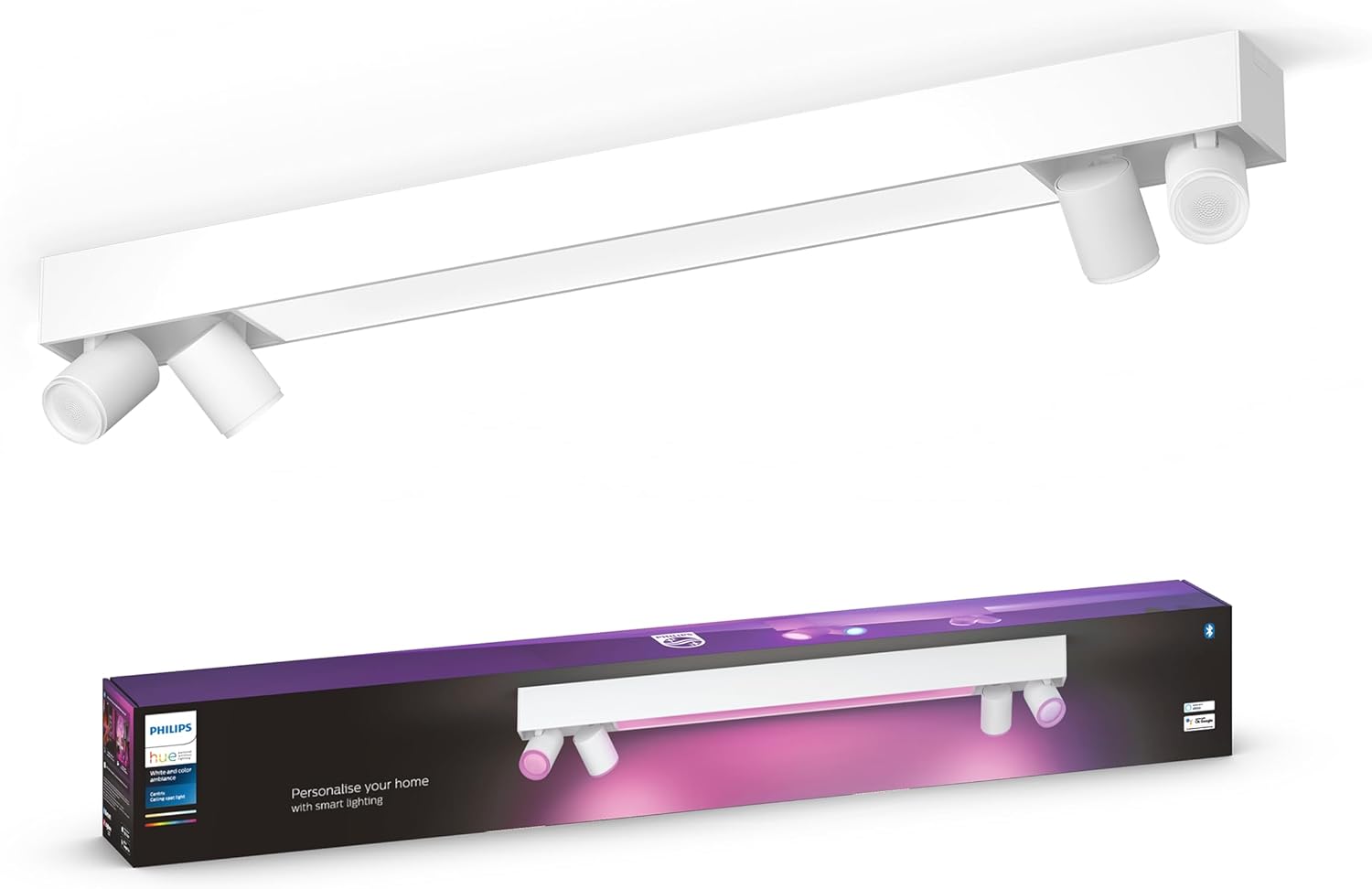 Lampa Sufitowa LED Reflektor 56.8W 4400lm IP20 White and Color Ambiance RGB + TW Biała Inteligentna SMART Zigbee Bluetooth Centris Philips HUE - główne zdjęcie produktu