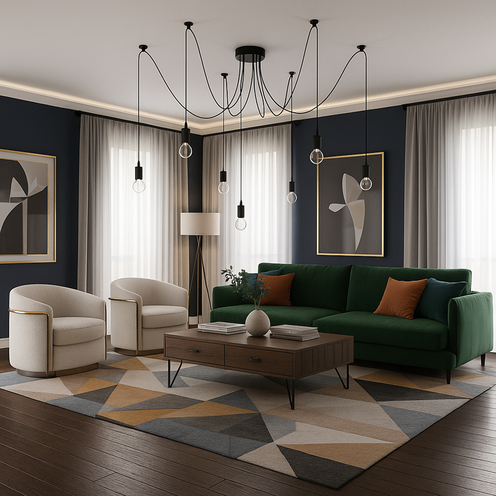 Lampa wisząca sufitowa ARANE PAJĄK 6 ramion do LED 6x E27 LUMILED - pierwsza cecha produktu